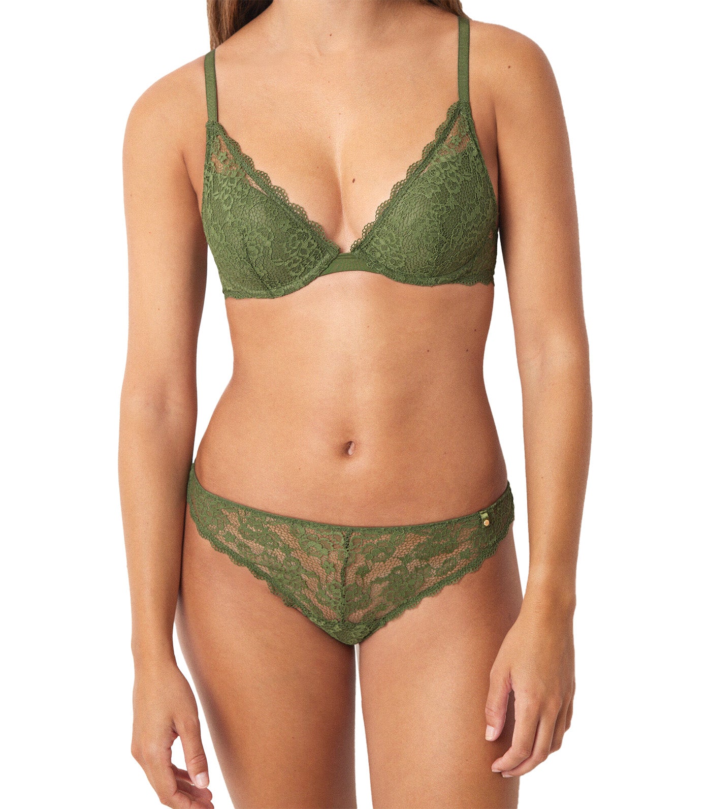 Brazilian Panties Lace Khaki