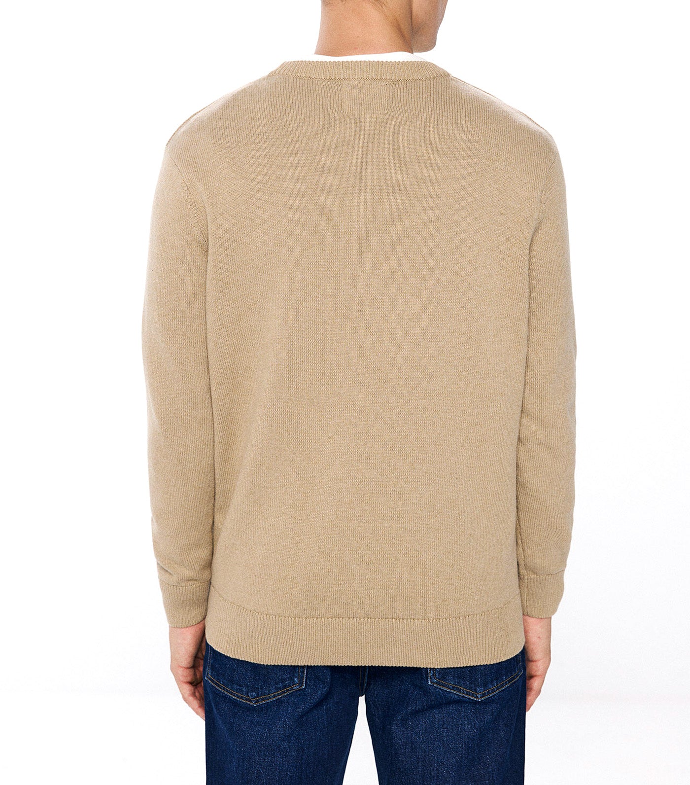 Plain Color Sweater Beige