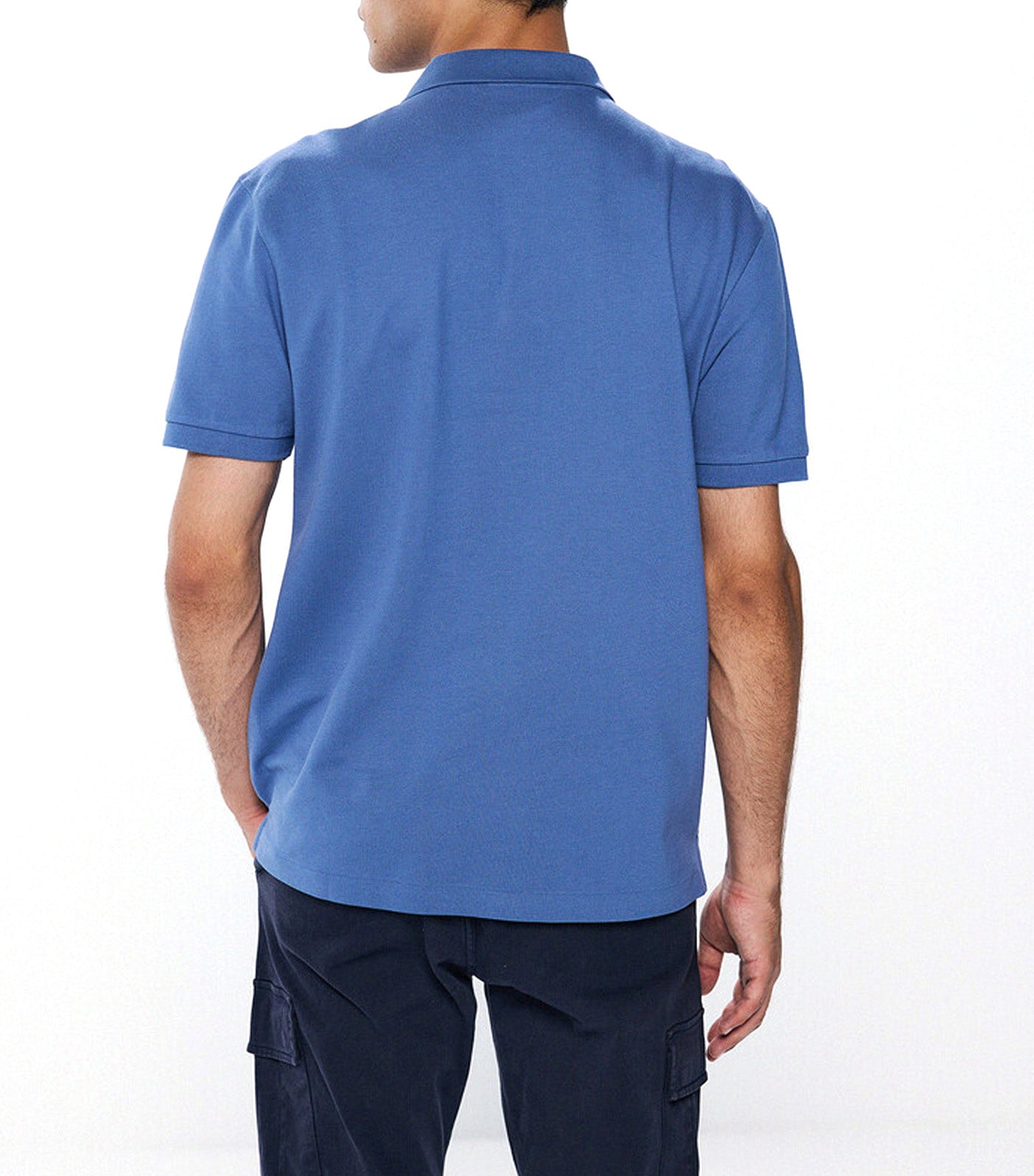 Regular Fit Basic Piqué Polo Blue