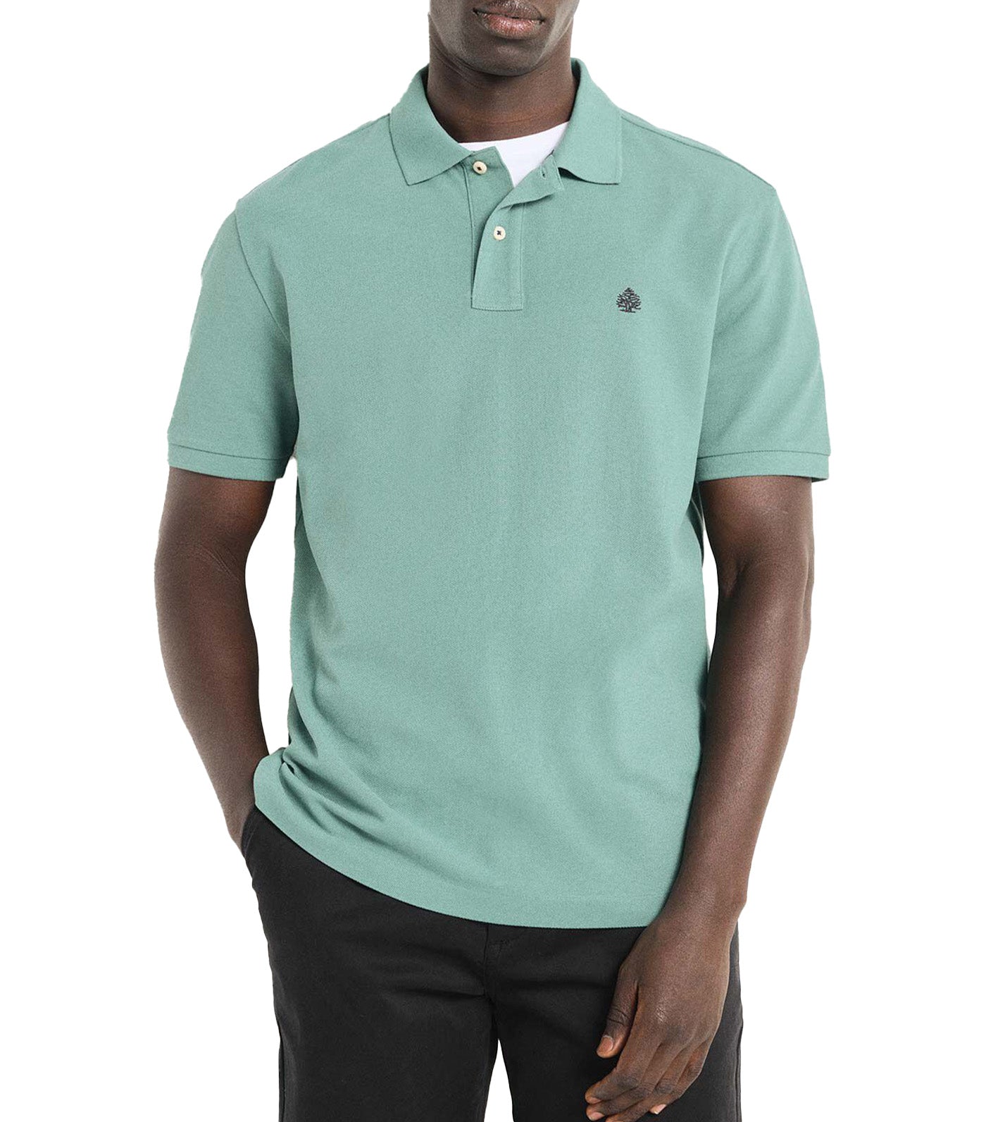 Regular Fit Basic Piqué Polo Green