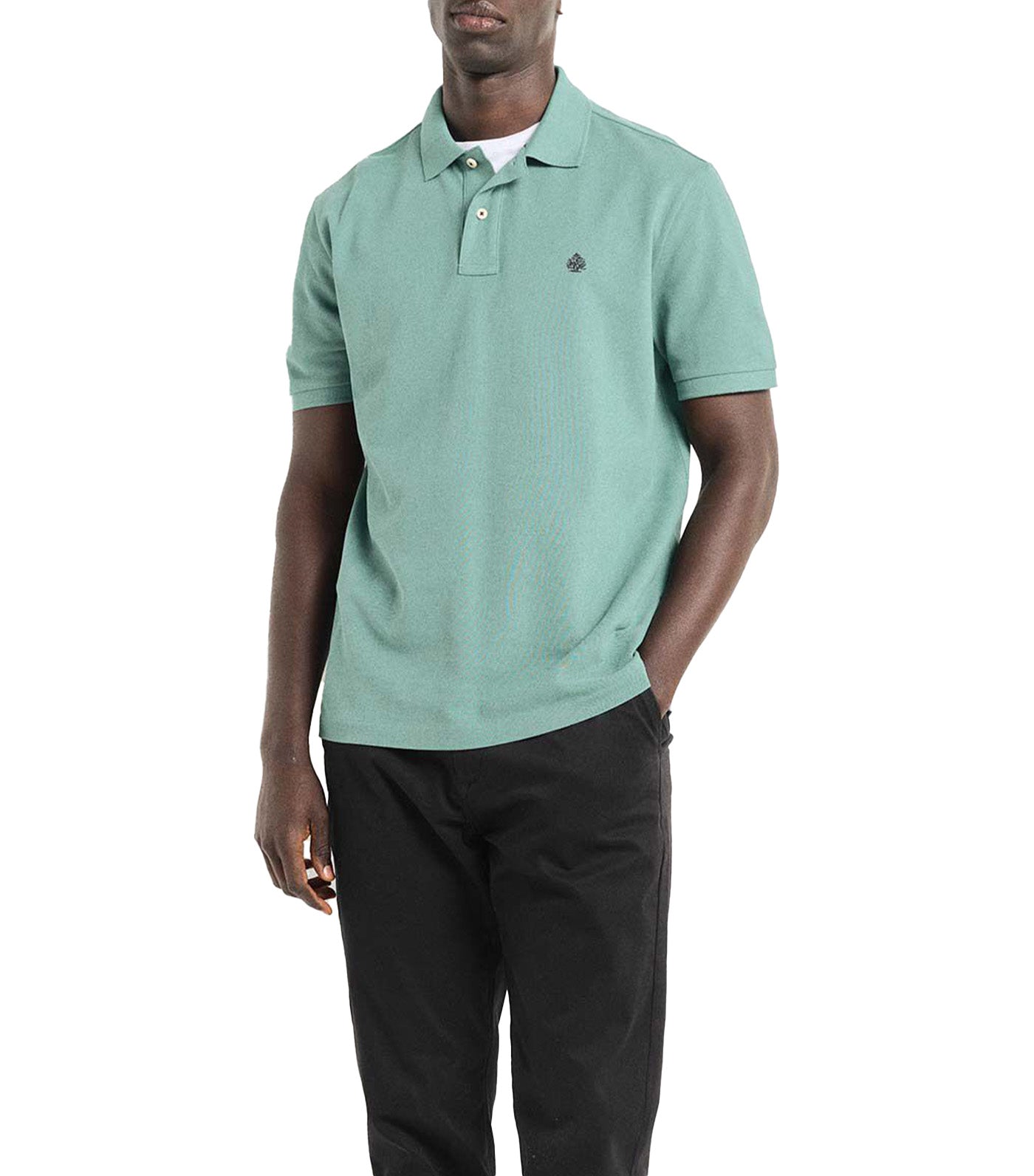 Regular Fit Basic Piqué Polo Green