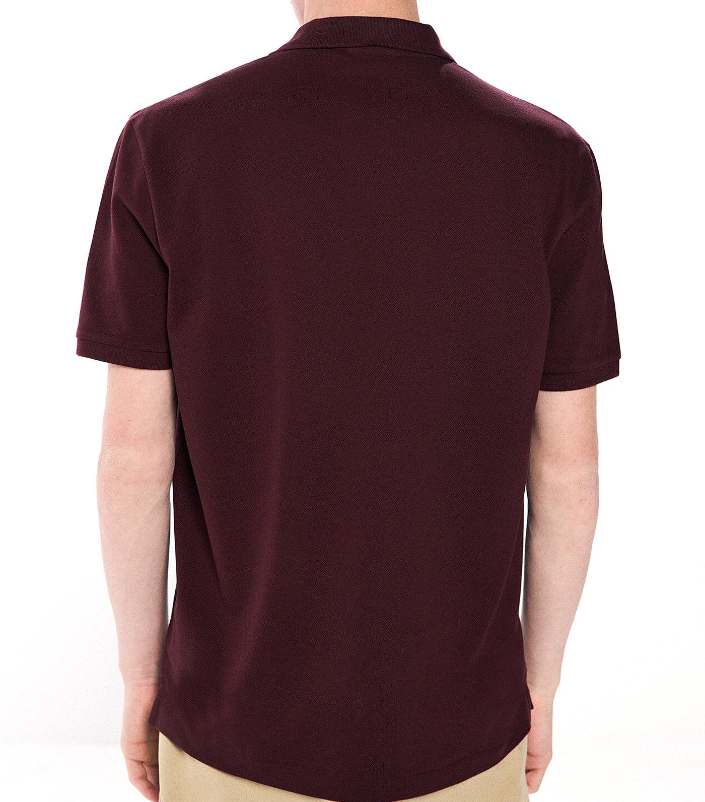 Regular Fit Basic Piqué Polo Maroon