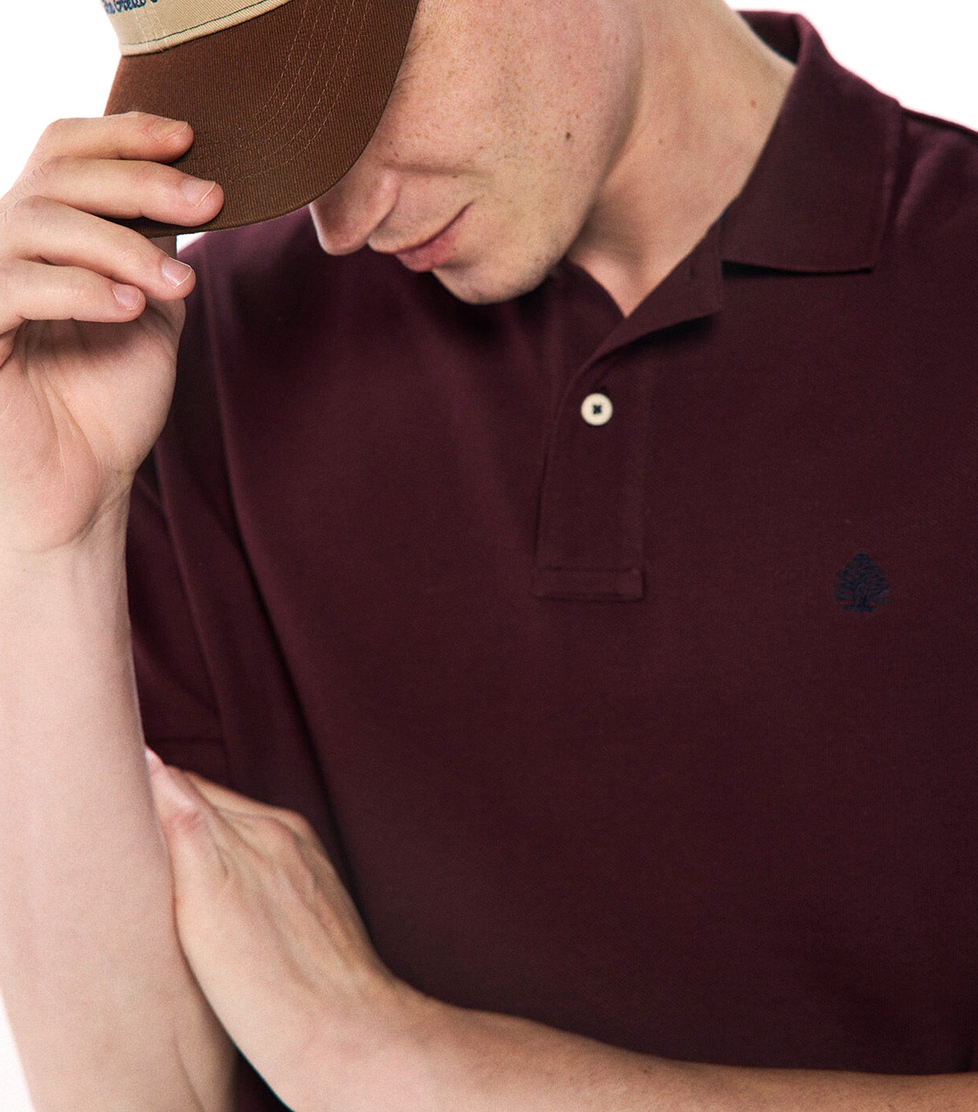 Regular Fit Basic Piqué Polo Maroon