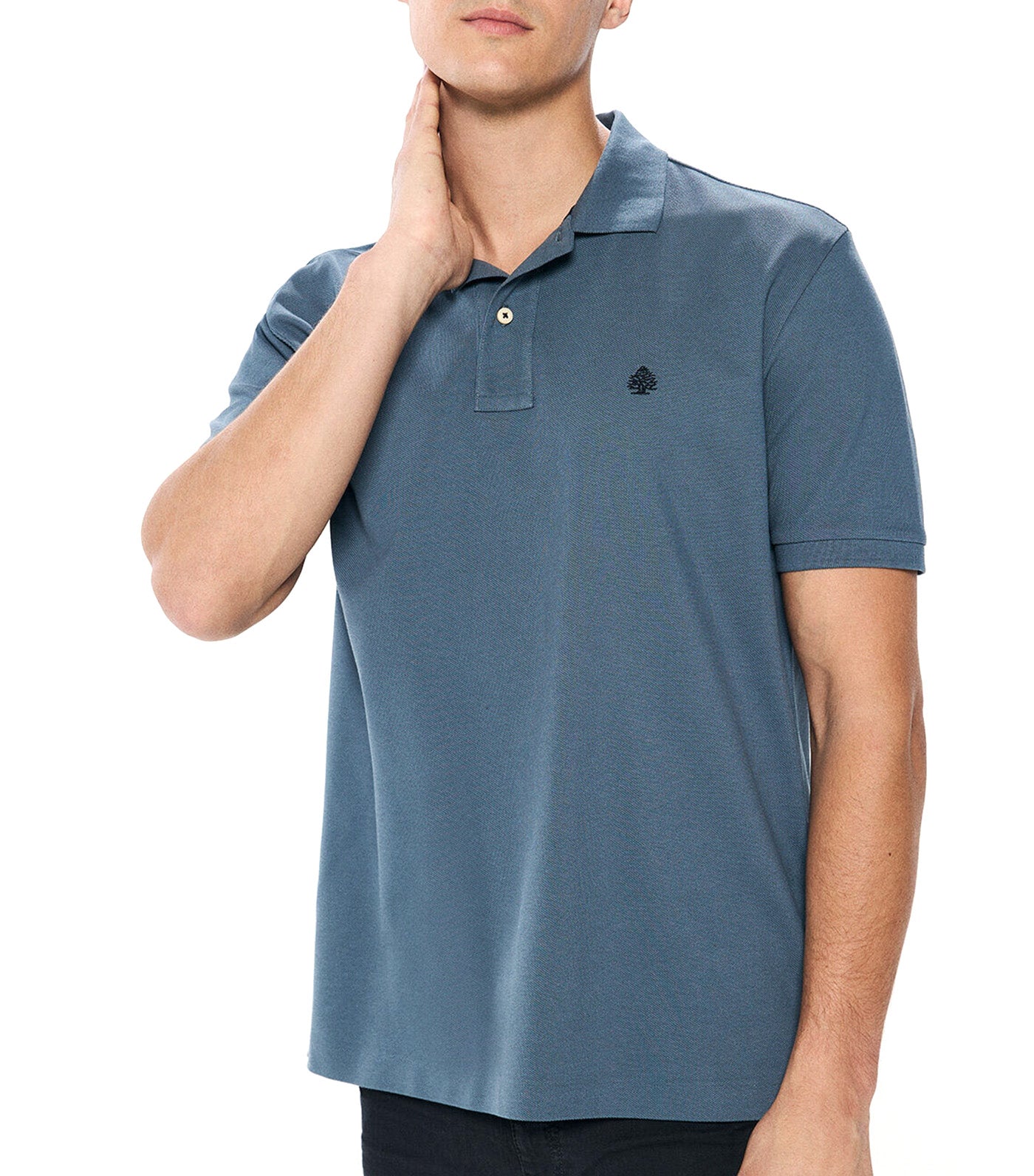 Regular Fit Basic Piqué Polo Blue