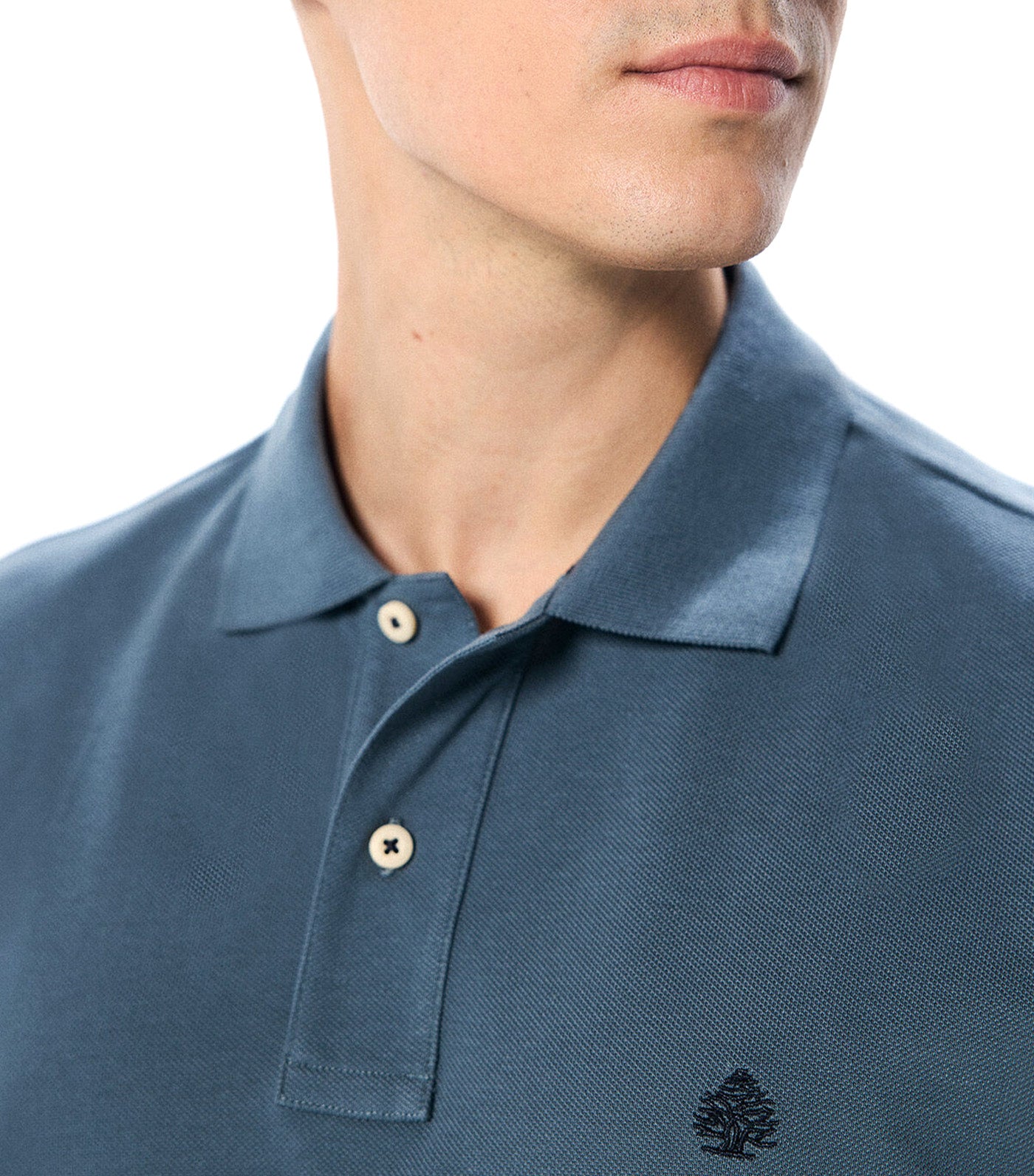 Regular Fit Basic Piqué Polo Blue