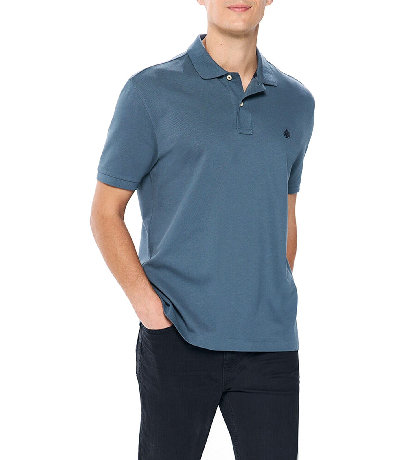 Regular Fit Basic Piqué Polo Blue