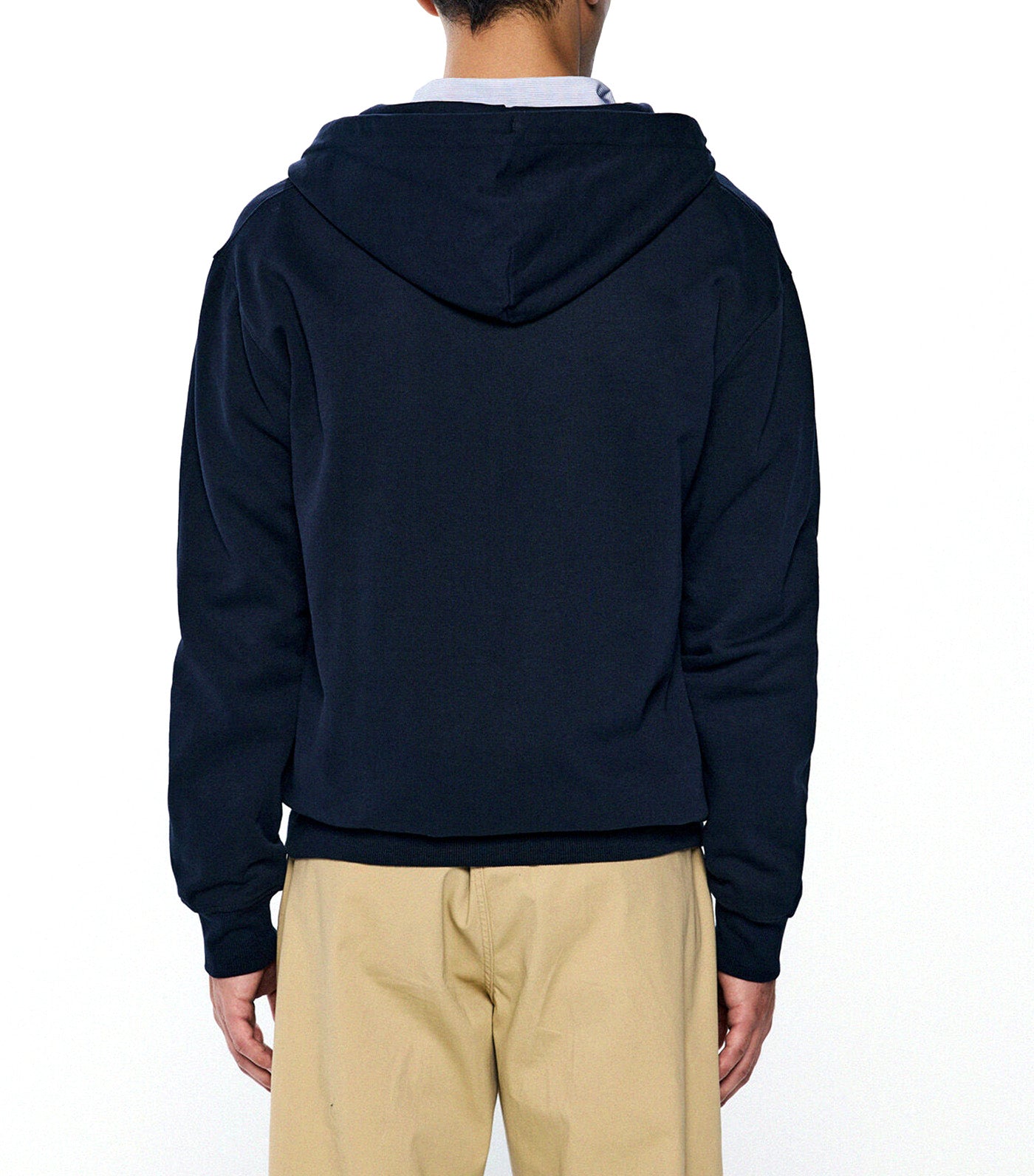 Essential Zip-Up Hoodie Dark Blue