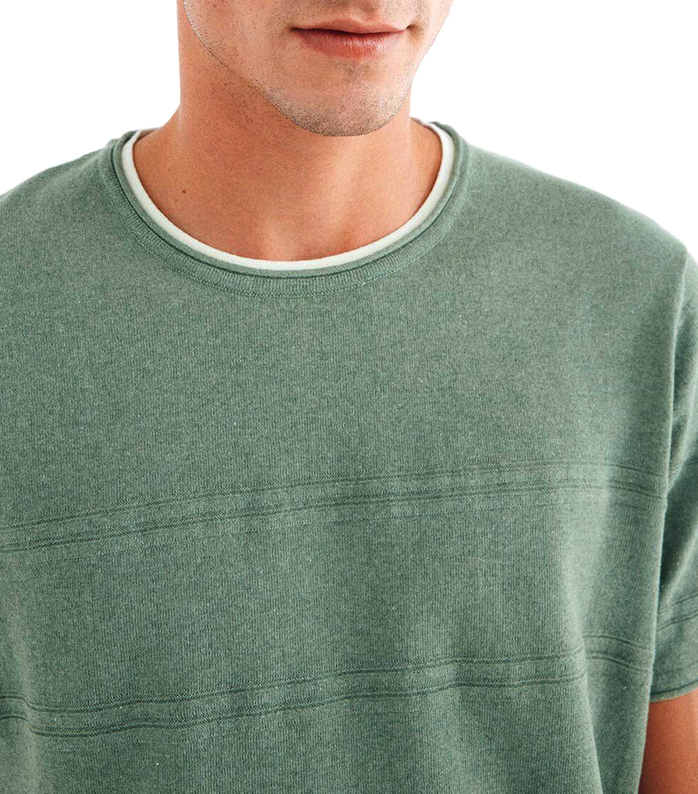 Short-Sleeved Textured Jumper