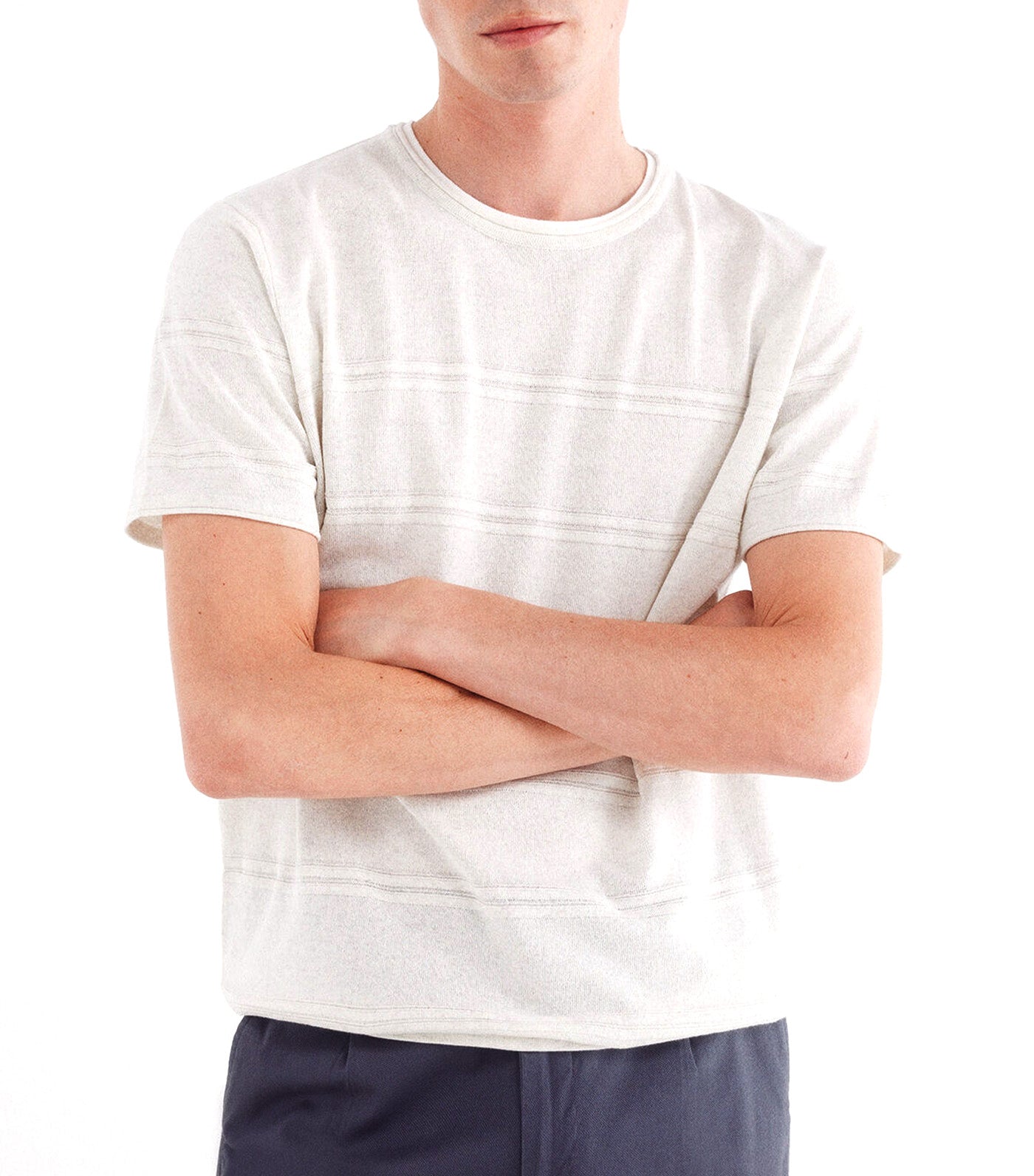 Short-Sleeved Textured Jumper