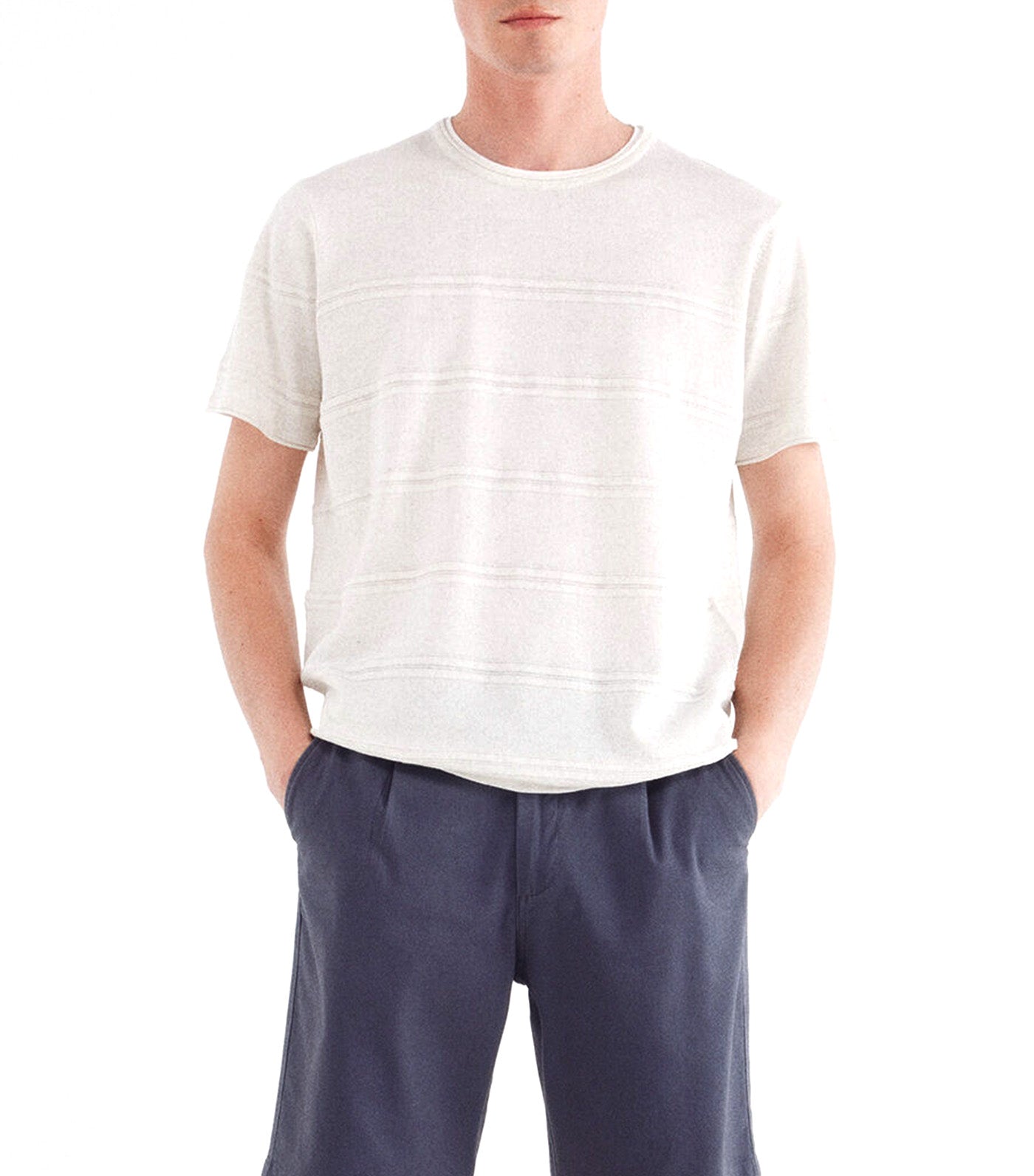 Short-Sleeved Textured Jumper