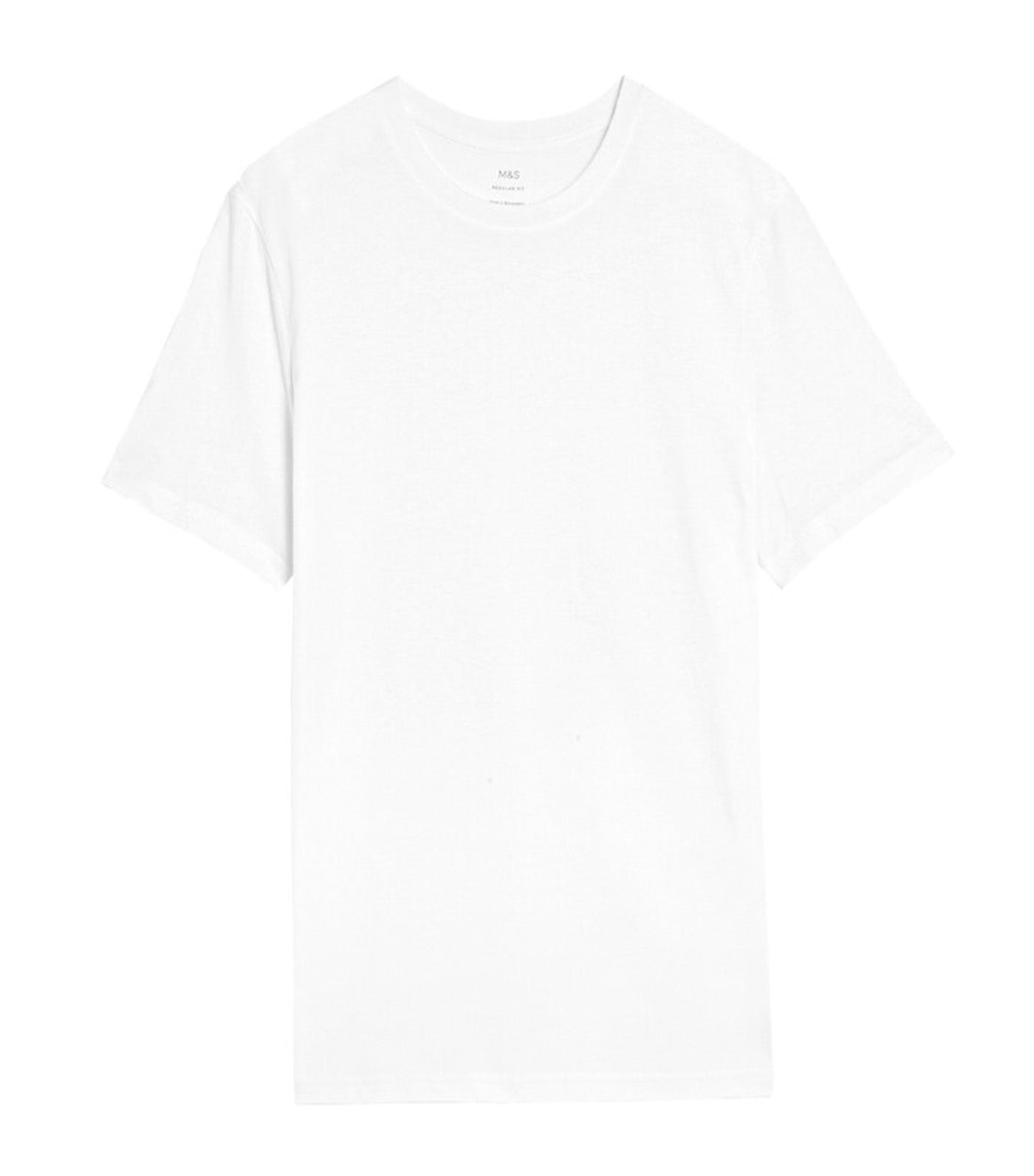 Regular Fit Pure Cotton Crew Neck T-Shirt White