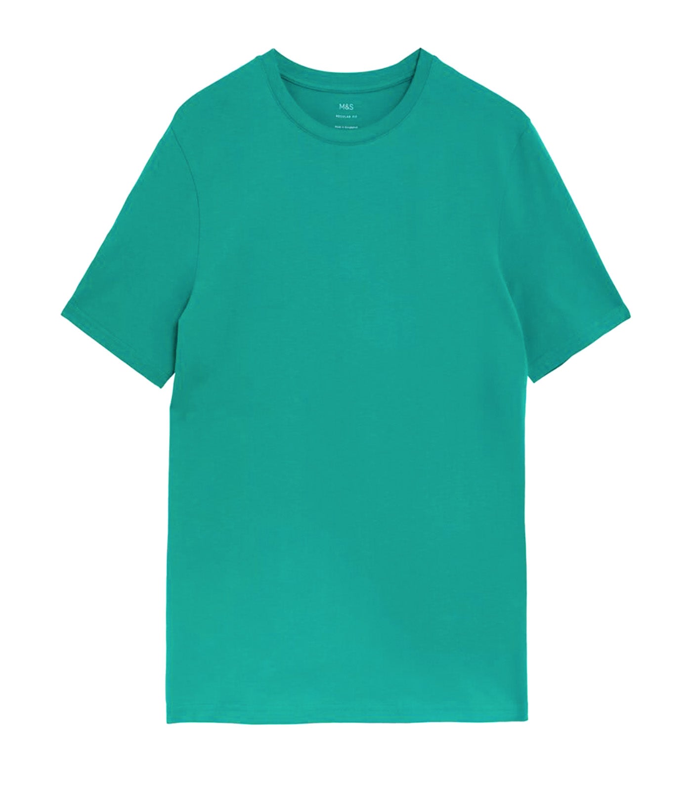 Regular Fit Pure Cotton Crew Neck T-Shirt Medium Seafoam