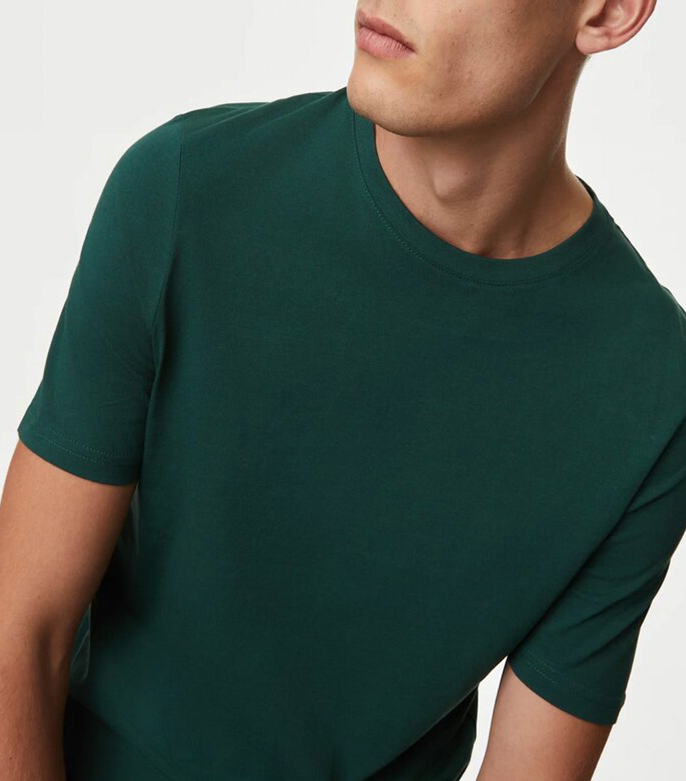 3 Pack Pure Cotton Crewneck T-Shirts Green Mix