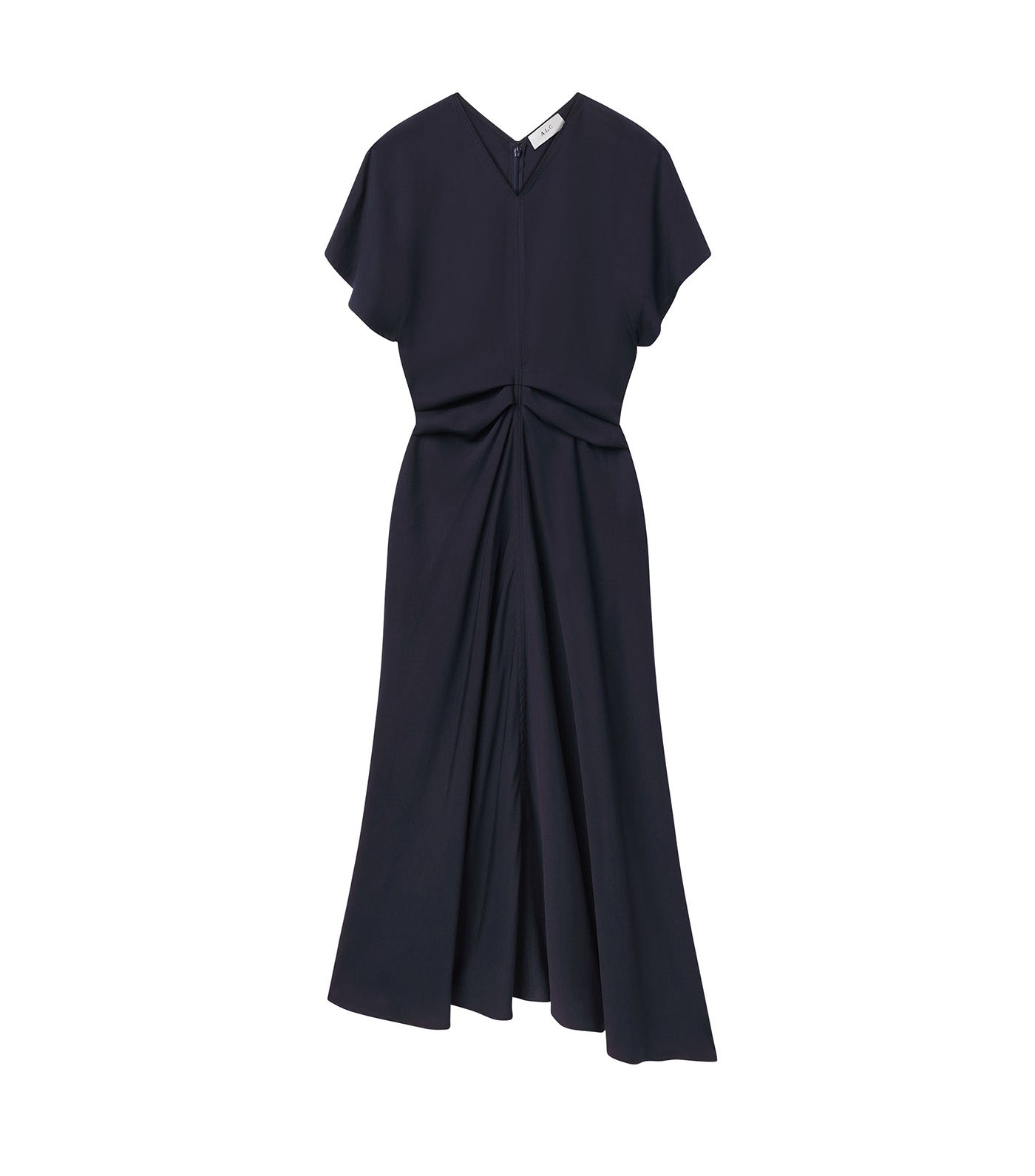 Rem Ruched Midi Dress Night Blue