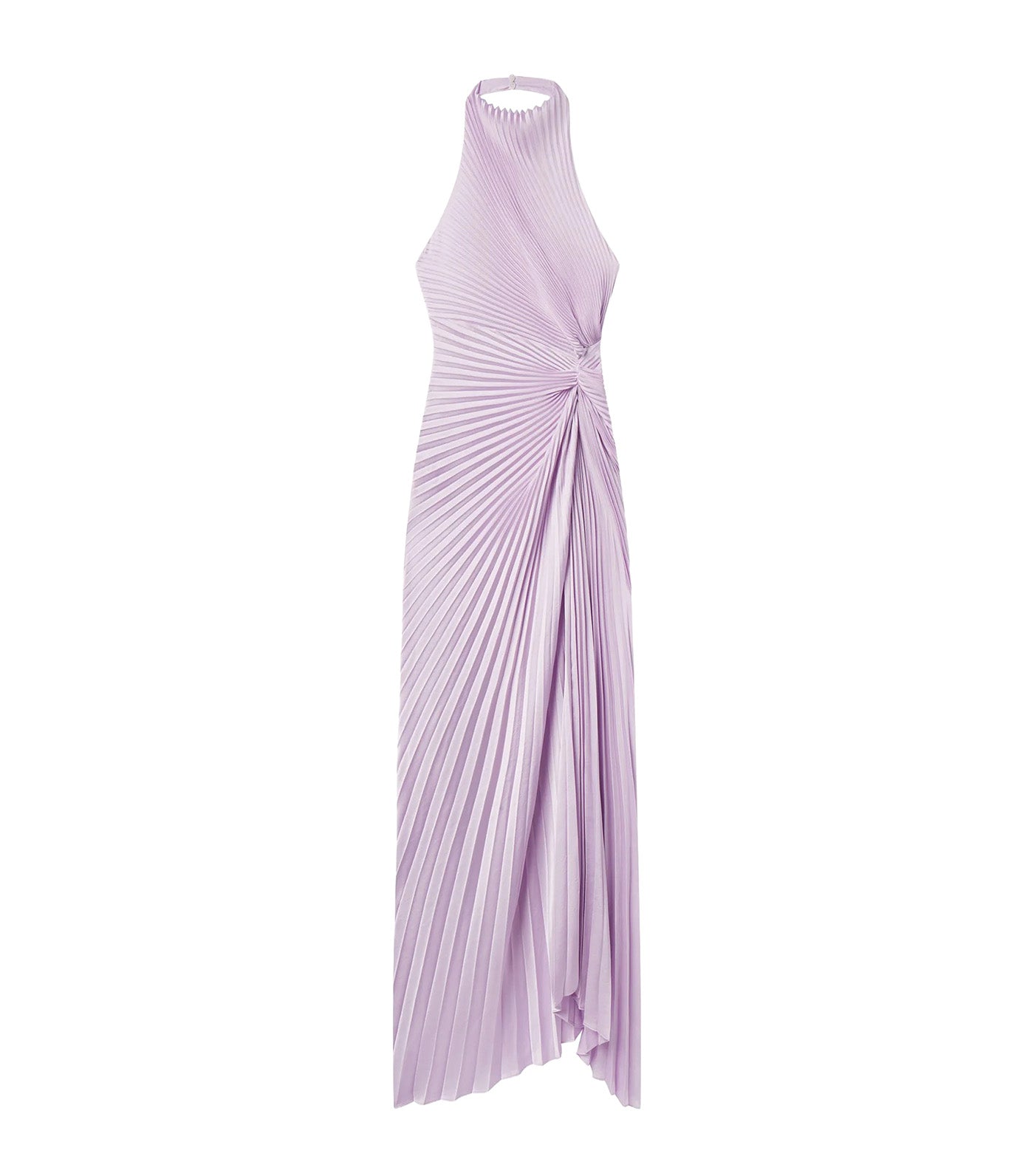 Romy Pleated Satin Gown Lilac