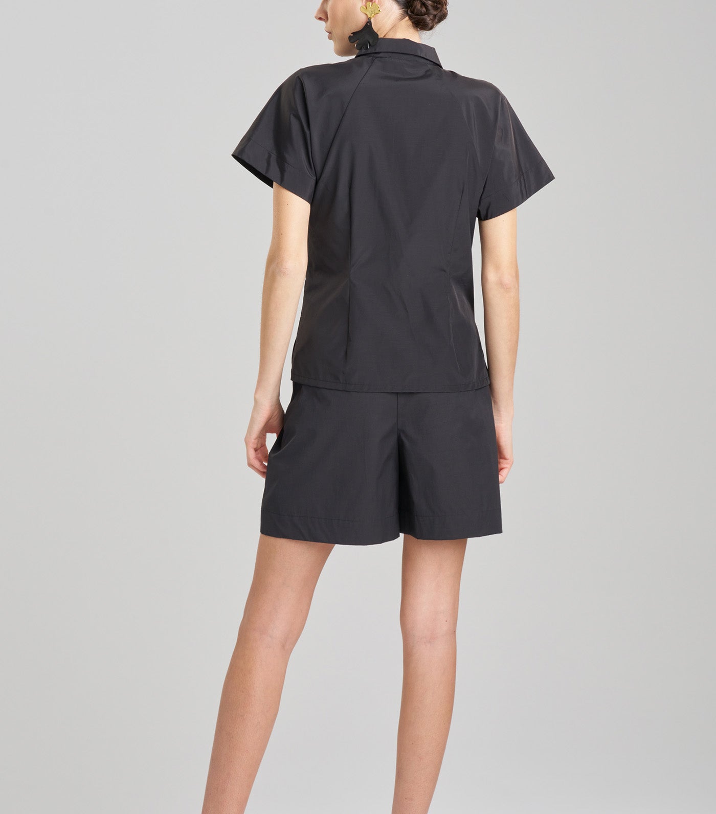 Techno Poplin Shirt Black