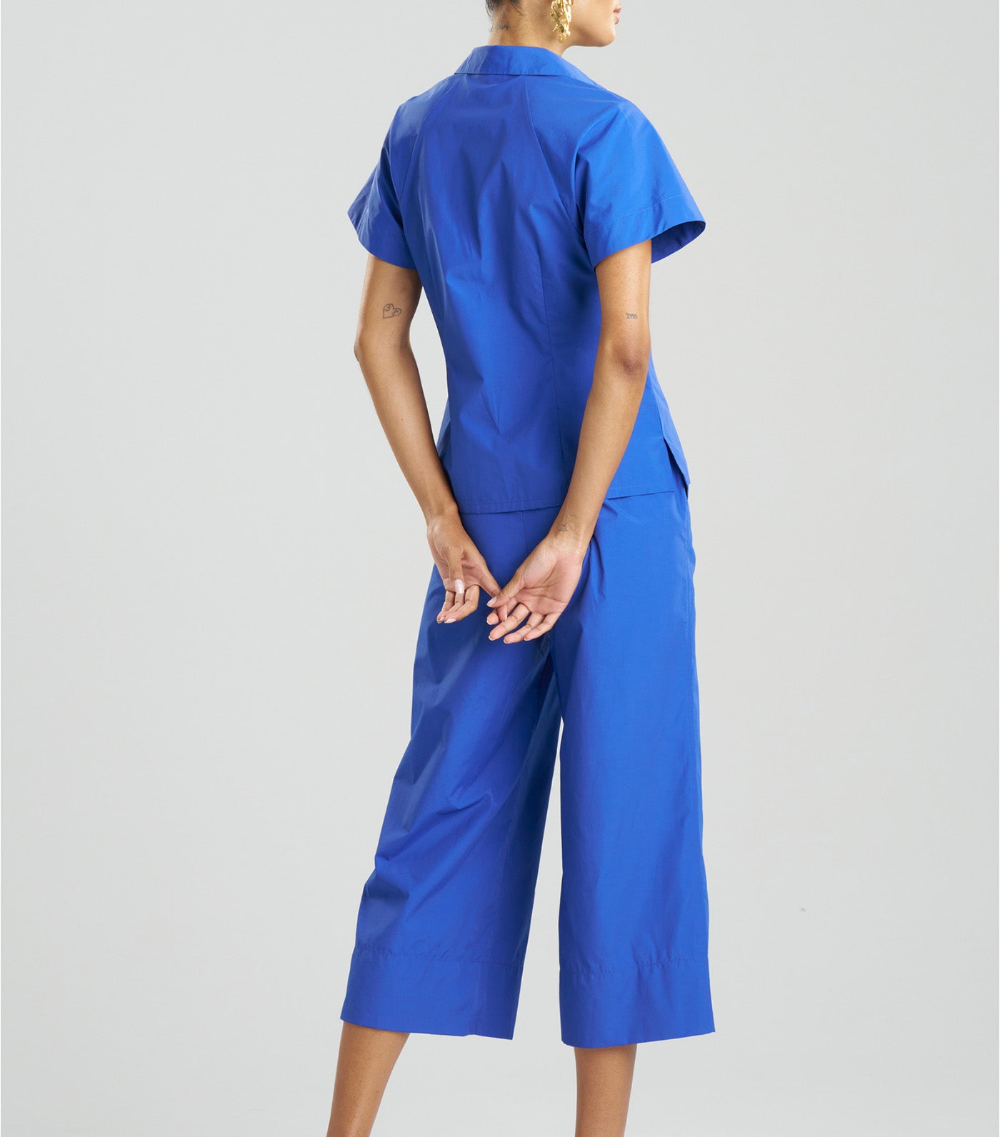 Techno Poplin Shirt Cobalt