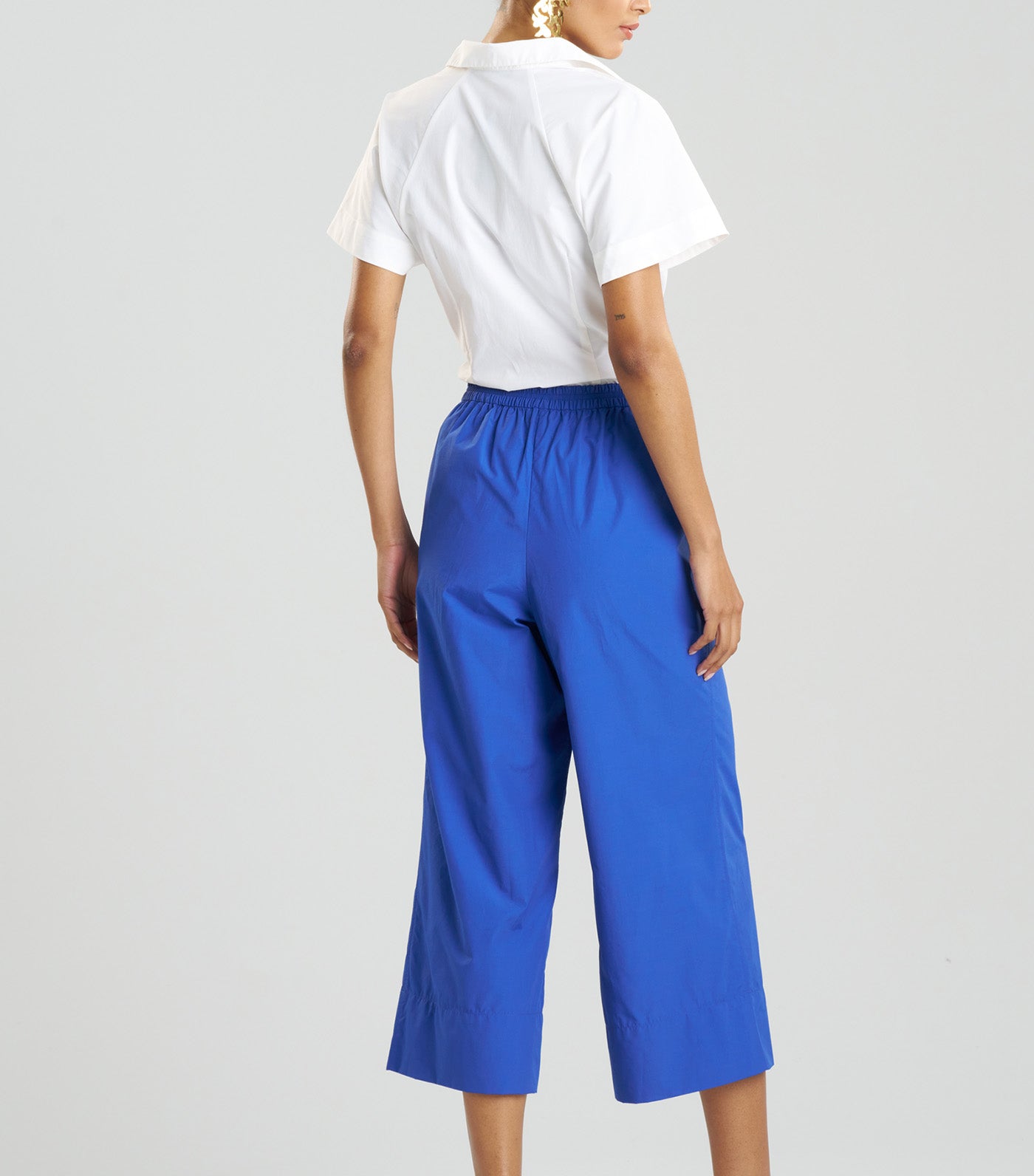 Techno Poplin Cropped Pants Cobalt