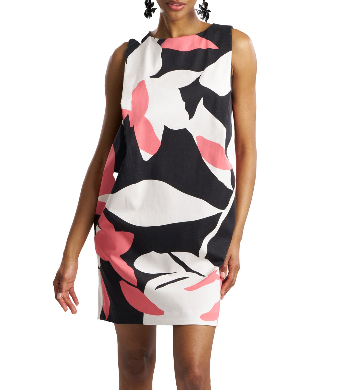 Nishi Cotton Shift Dress Flamingo