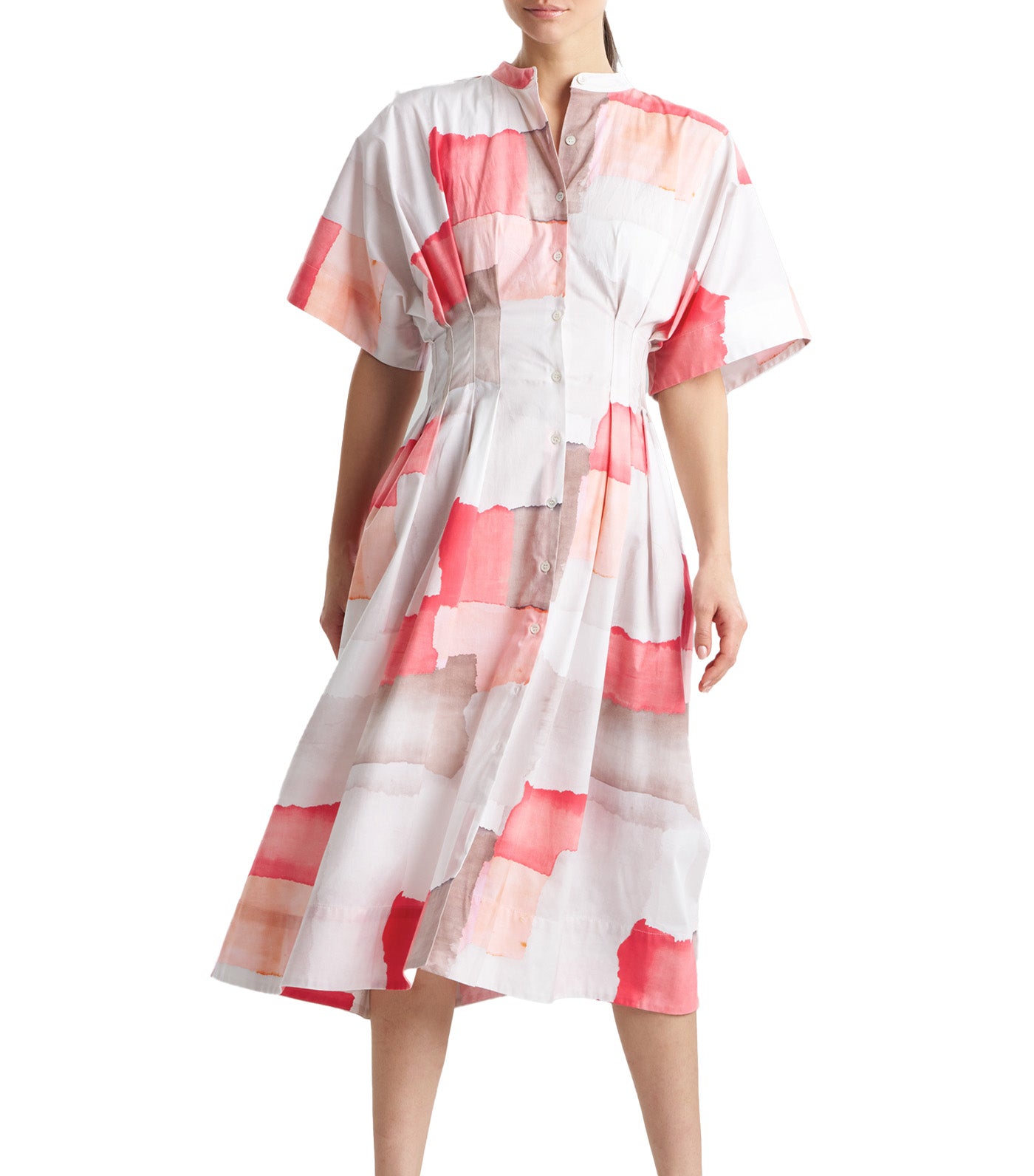 Chiyo Cotton Dress Coral Combo