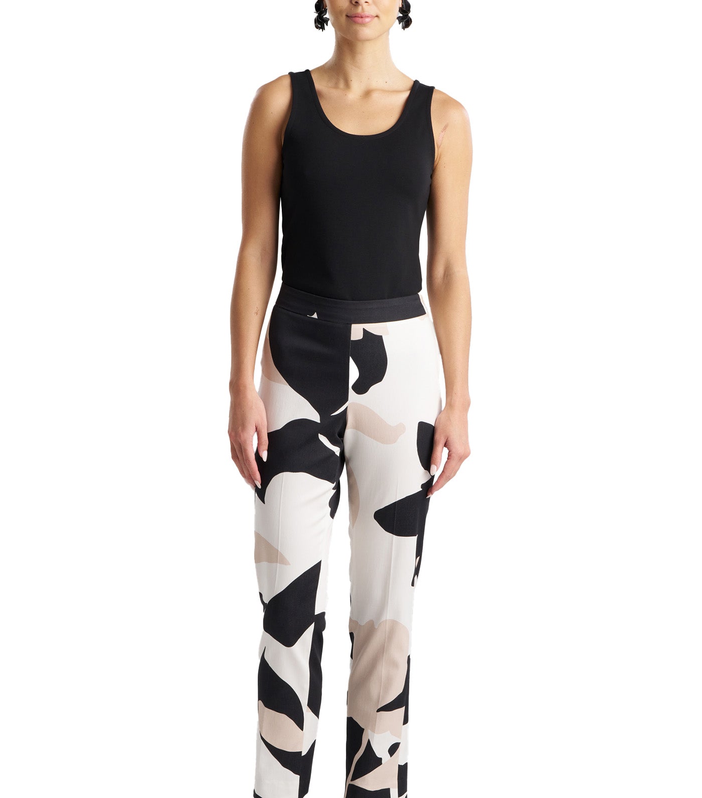 Nishi Cotton Side Zip Ankle Pants Neutral