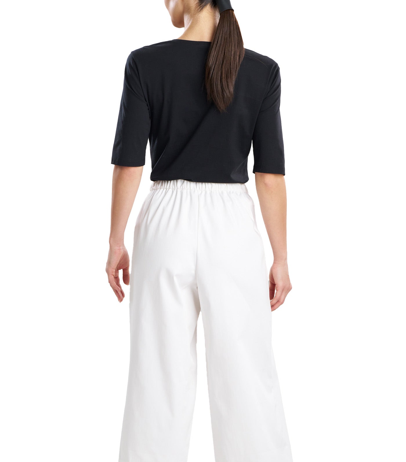 Cotton Chino Pull On Cropped Pants