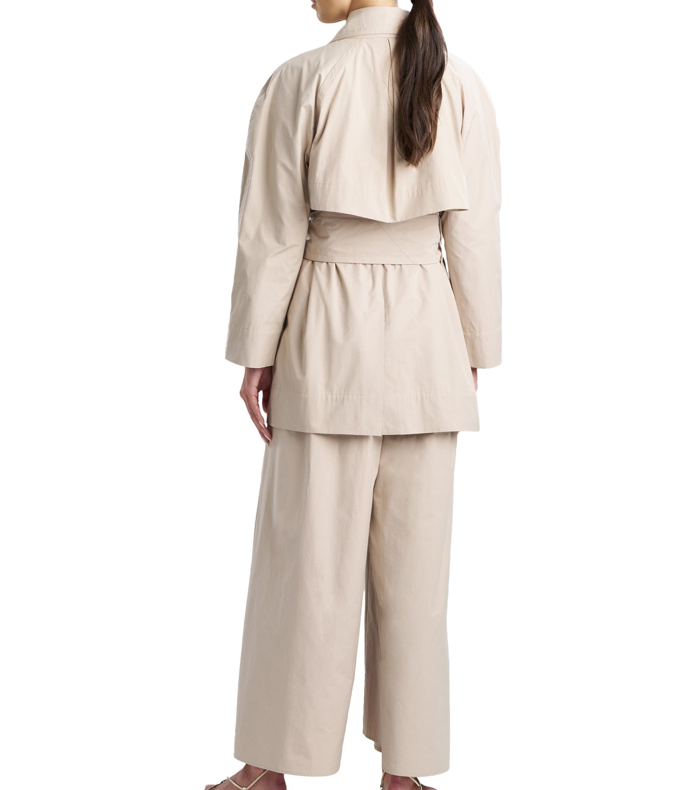 Tech Cotton Taffeta Trench Coat Beachwood