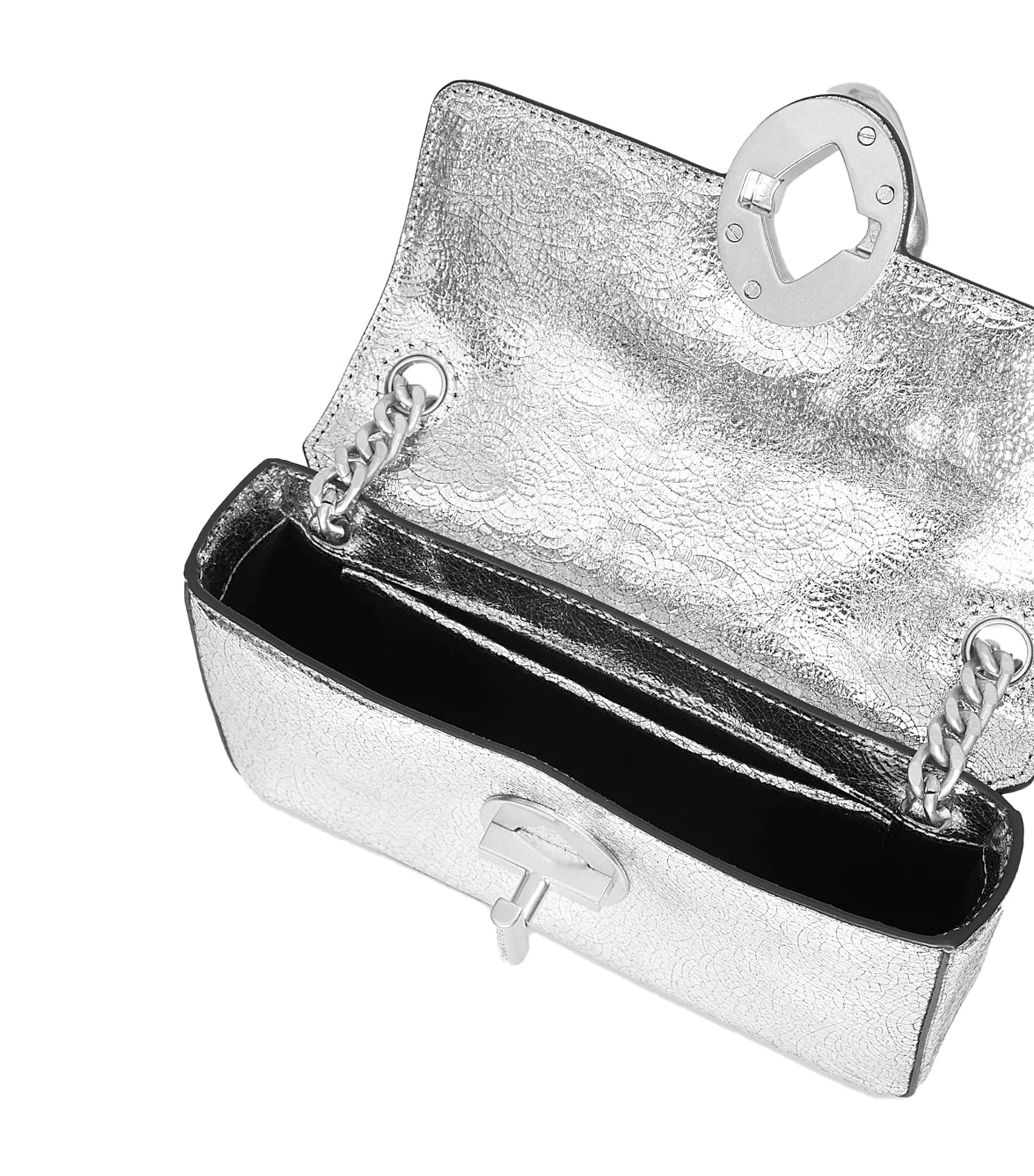 The "G" Small Chain Shoulder Bag Silver