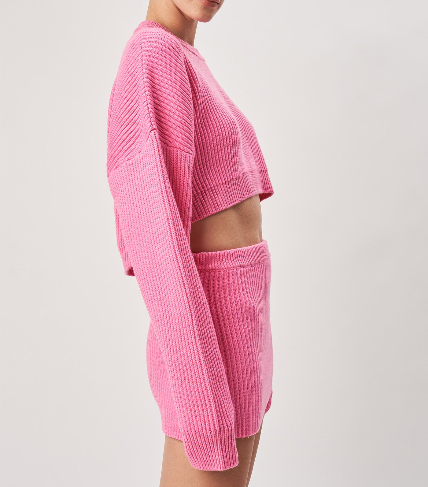 Violet Knit Top Hot Pink