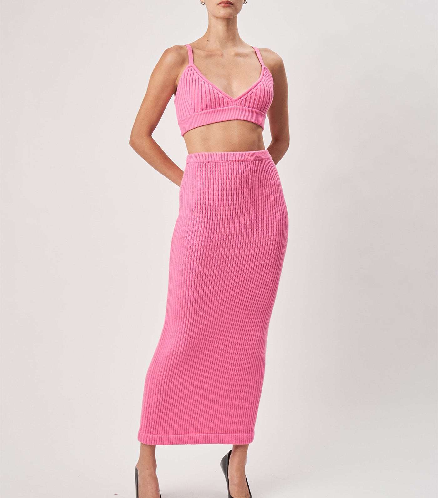 Abigail Knit Top Hot Pink