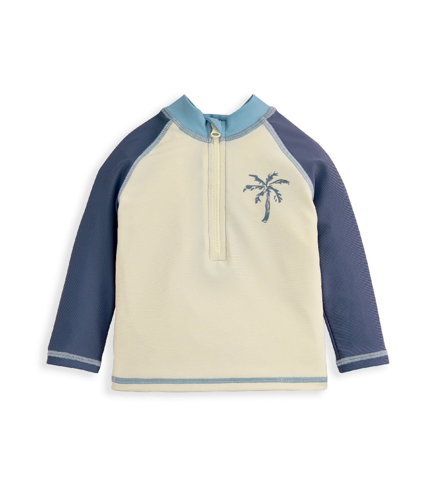 Board Shorts & Long-Sleeved Top Outfit Set Blue