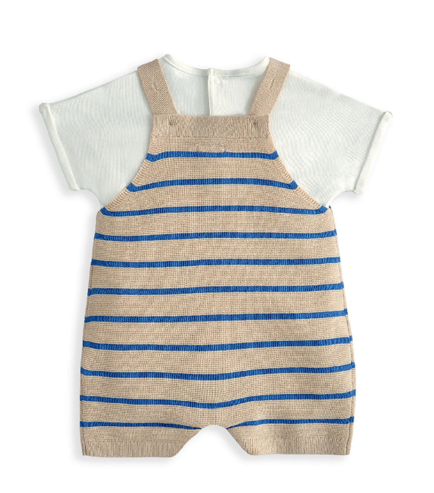 2-Piece Knitted Dungarees & T-Shirt Set