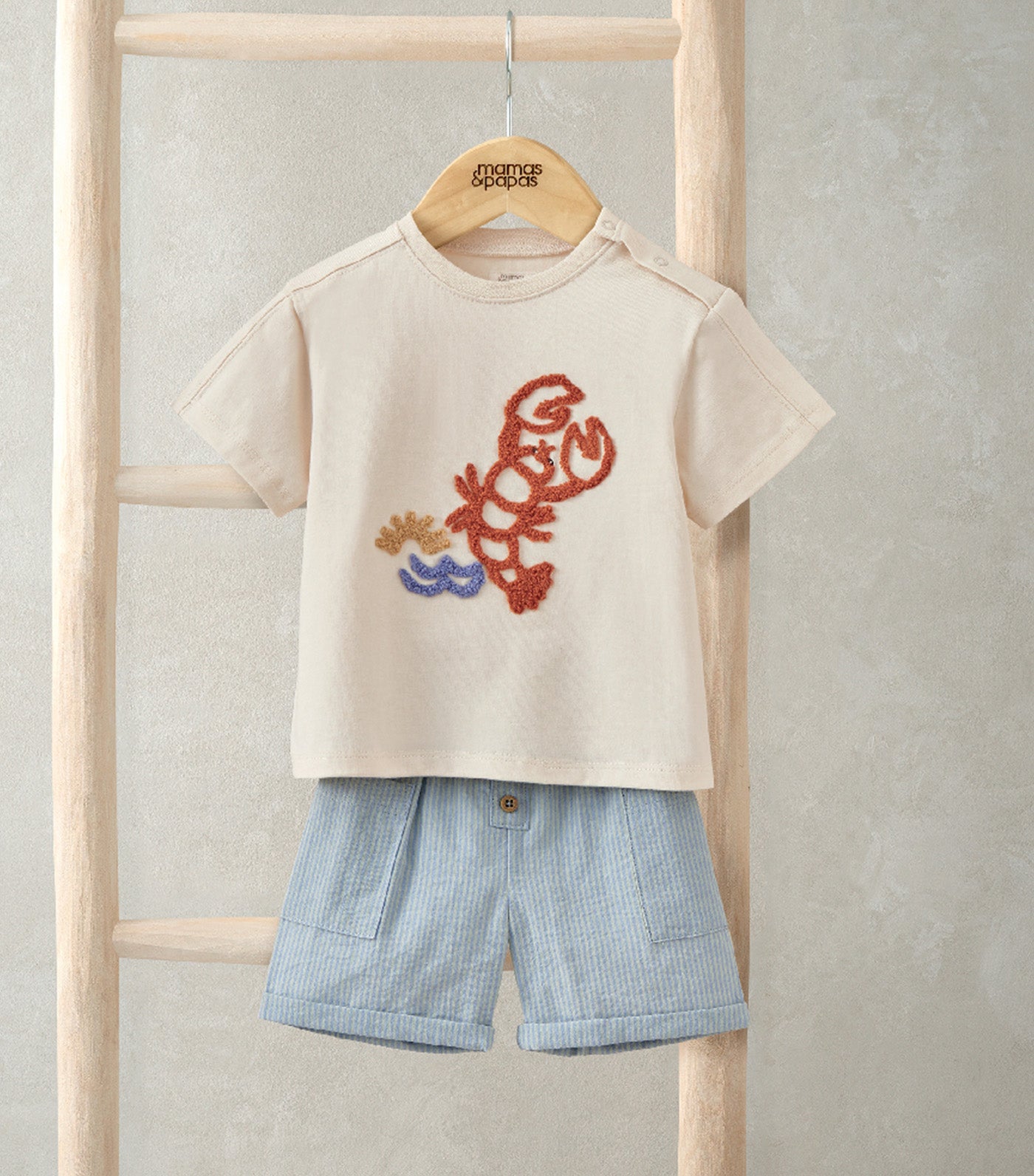 Lobster T-Shirt & Shorts Outfit Set