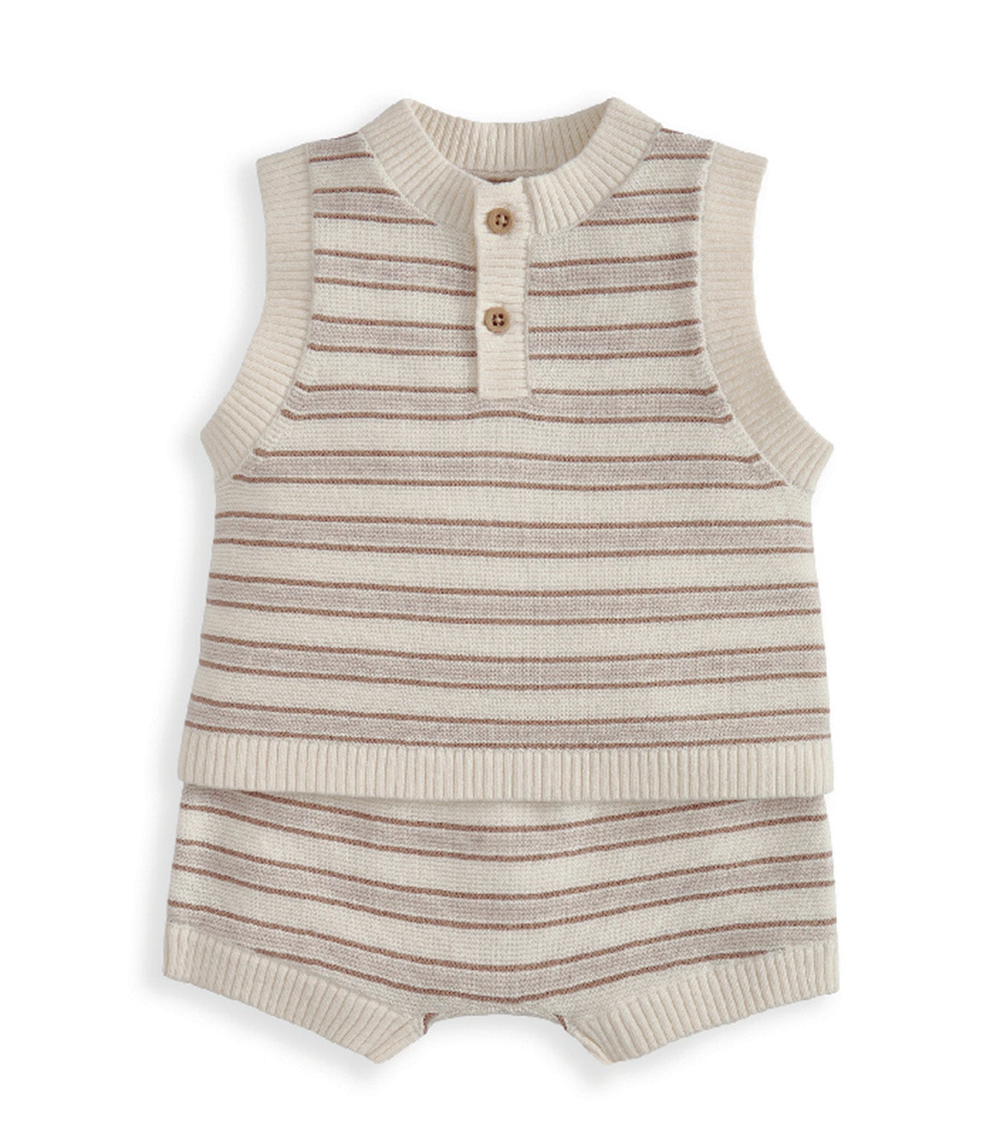 Stripe Knitted Top & Shorts