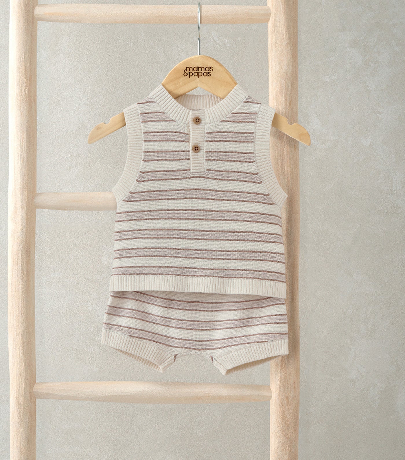 Stripe Knitted Top & Shorts