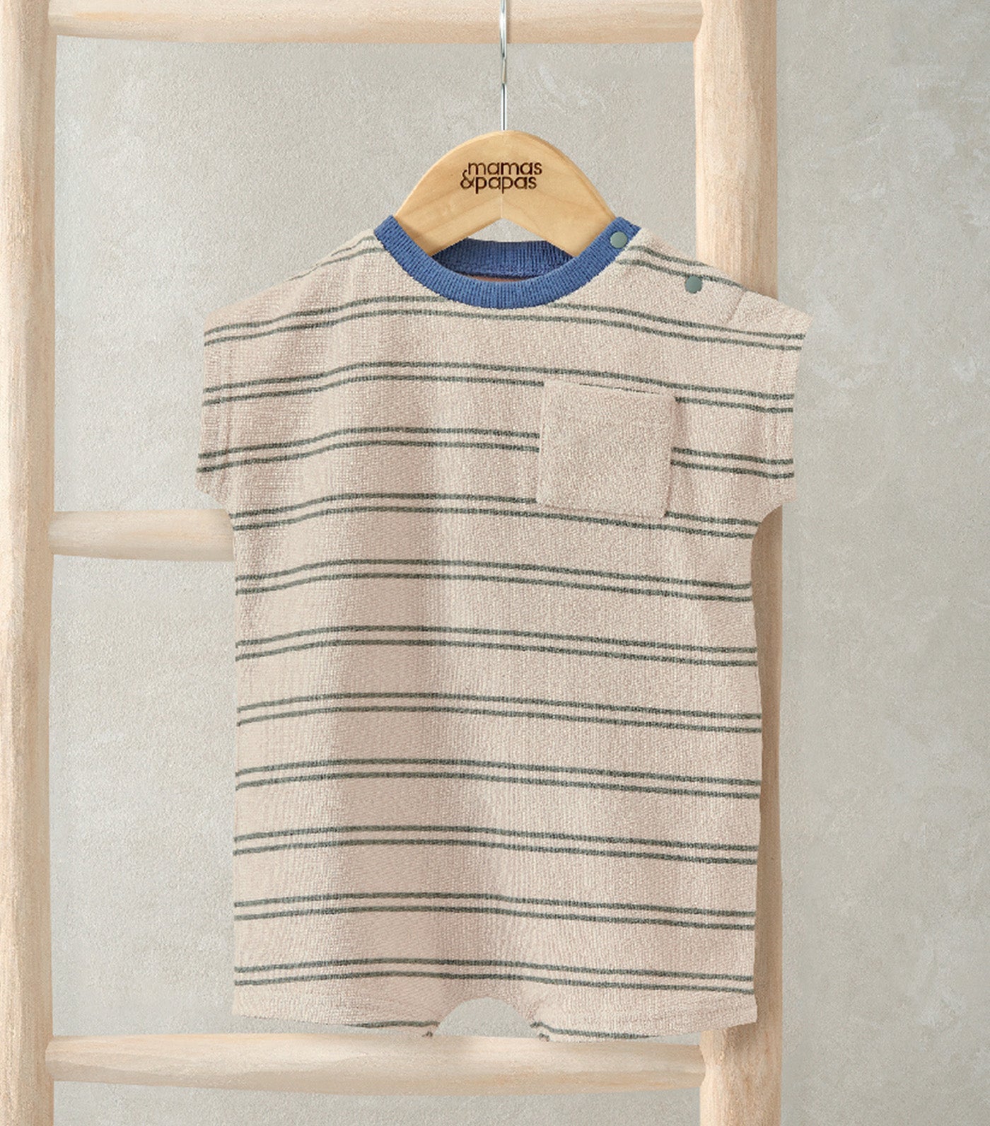 Terry Towelling Romper Striped
