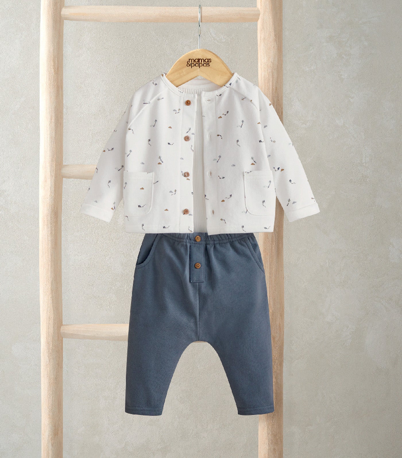 3-Piece Jacket Bodysuit & Leggings Set Kite Print