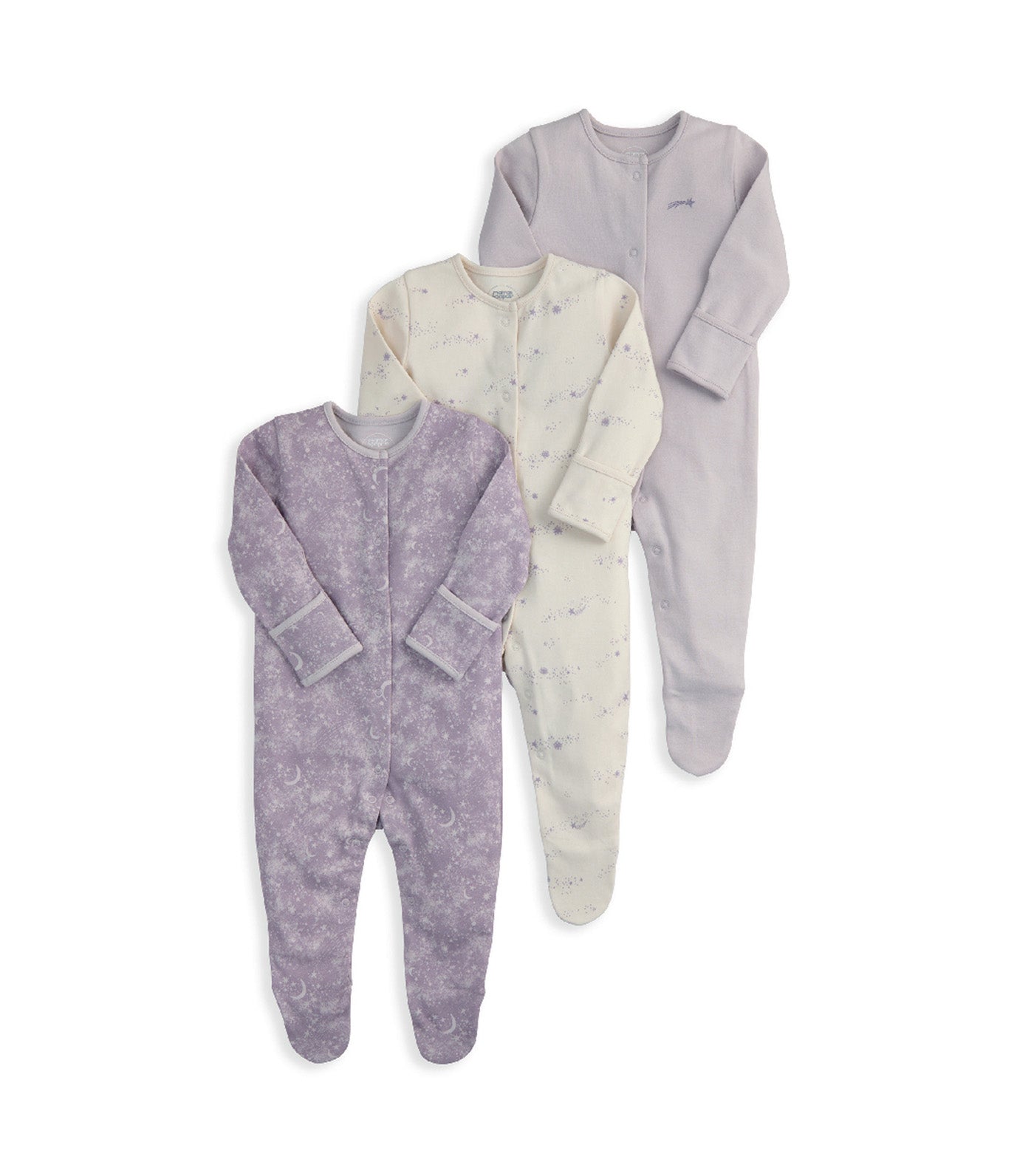 Mamas & Papas Pack of 3 Sleepsuits Mystical Stargazing