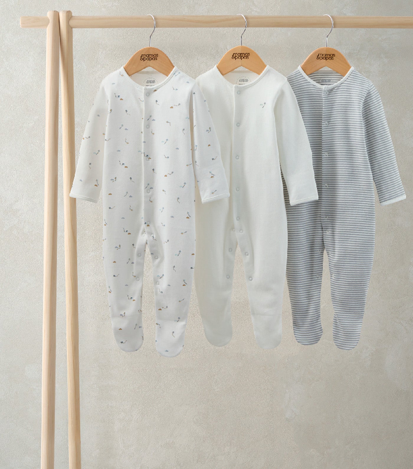 Mamas & Papas Pack of 3 Sleepsuits Kites