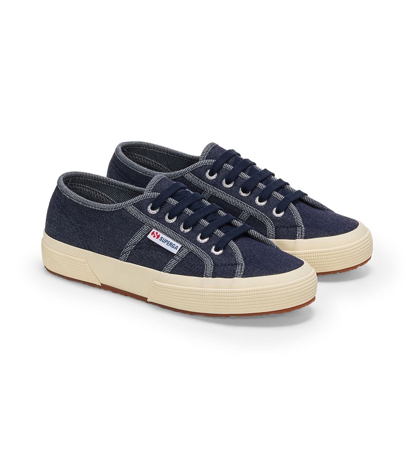 2750 Yarn Dyed Drill Navy Blue Ballad Off White