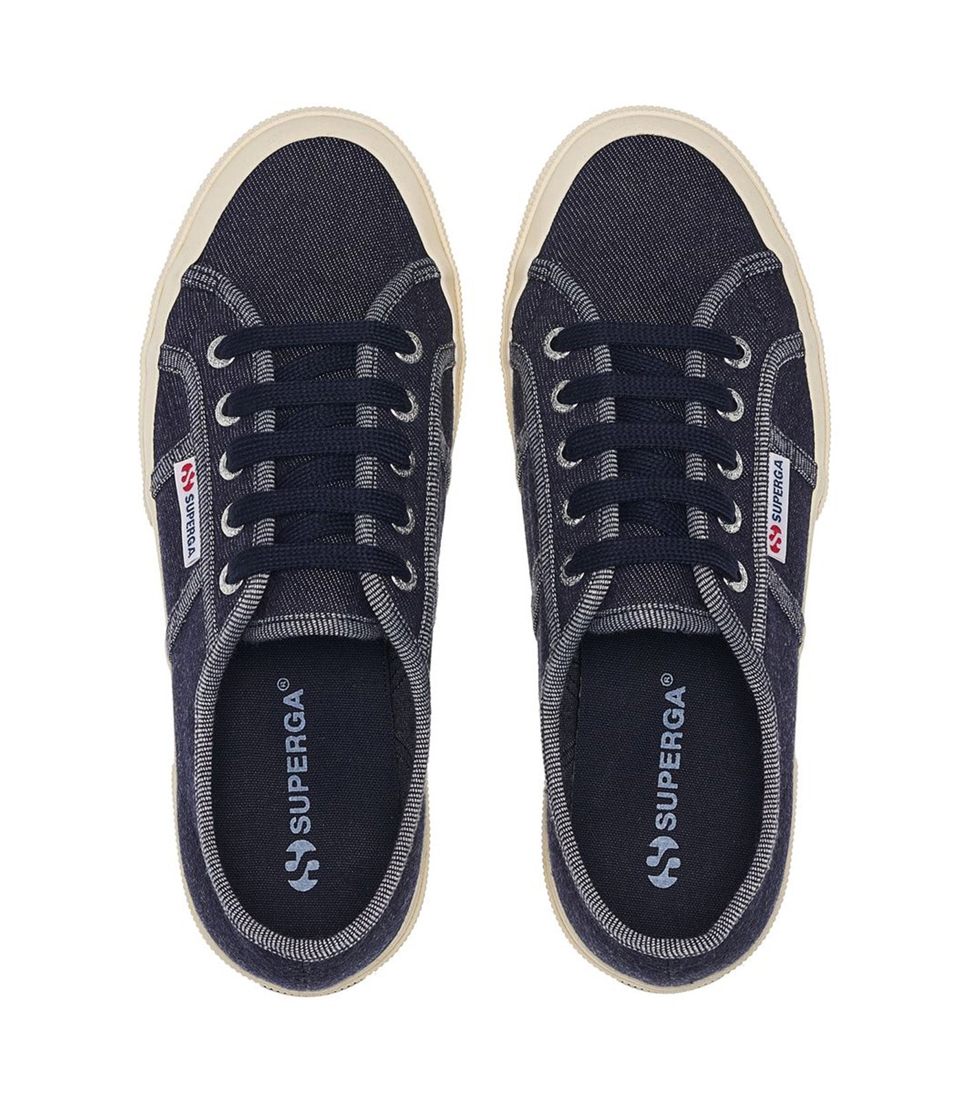 2750 Yarn Dyed Drill Navy Blue Ballad Off White