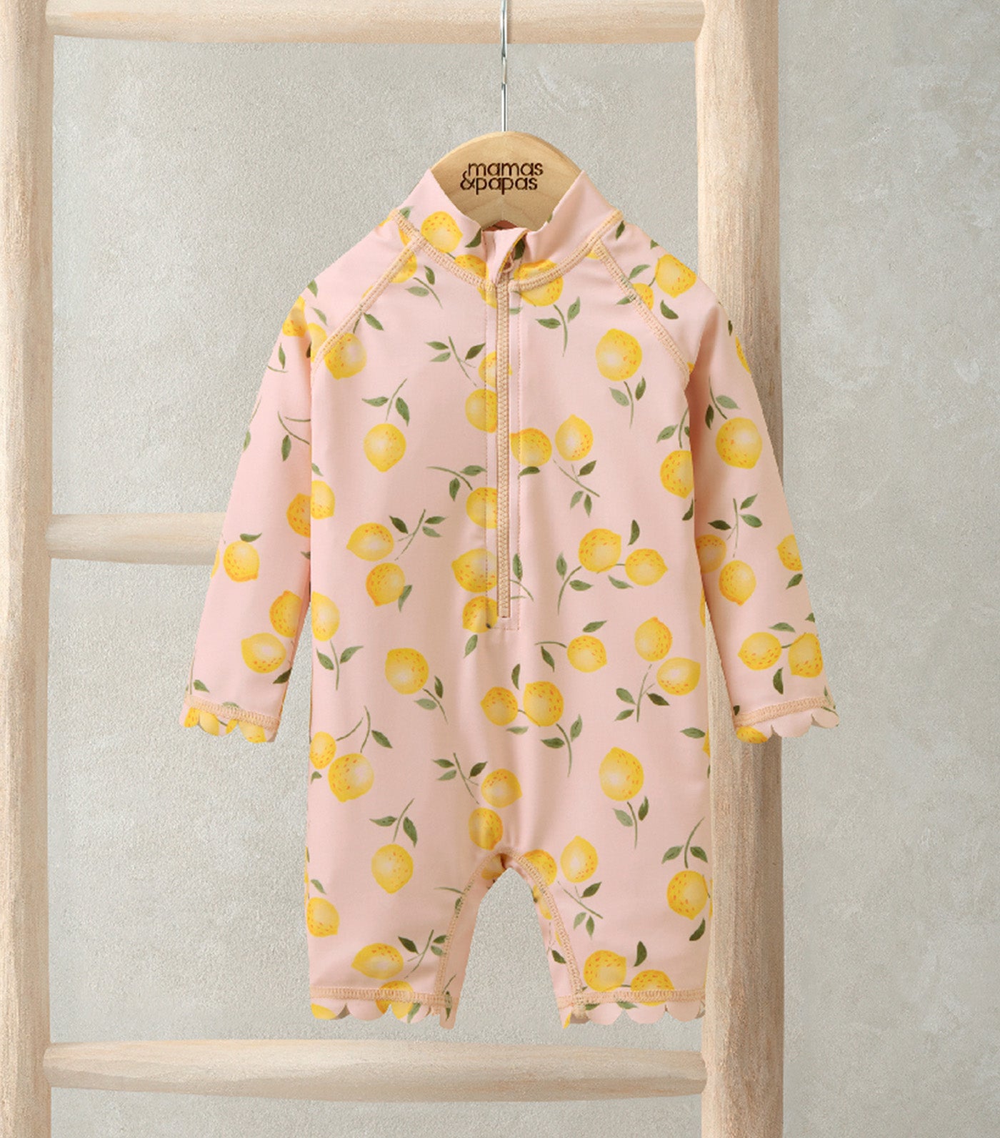 Lemon Print Rashsuit Yellow