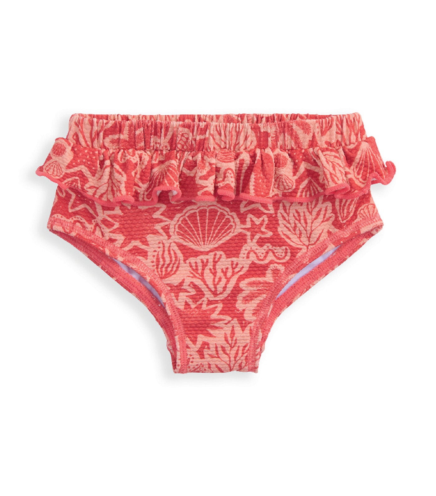 Seahorse Long Sleeve Swim Top and Bottoms Red