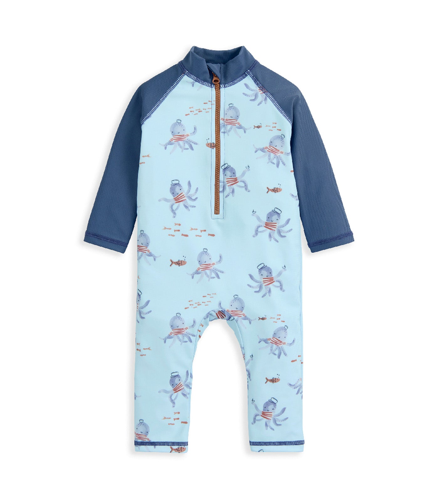 Squid Print Rashsuit Blue