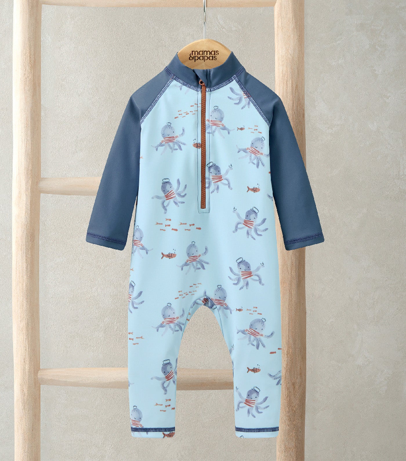 Squid Print Rashsuit Blue
