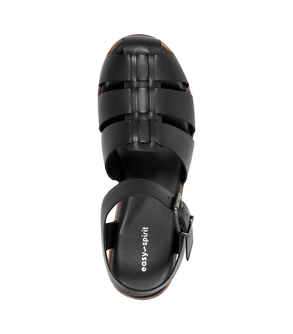 Easy Spirit Gretty Fisherman Sandals Black | Rustan's