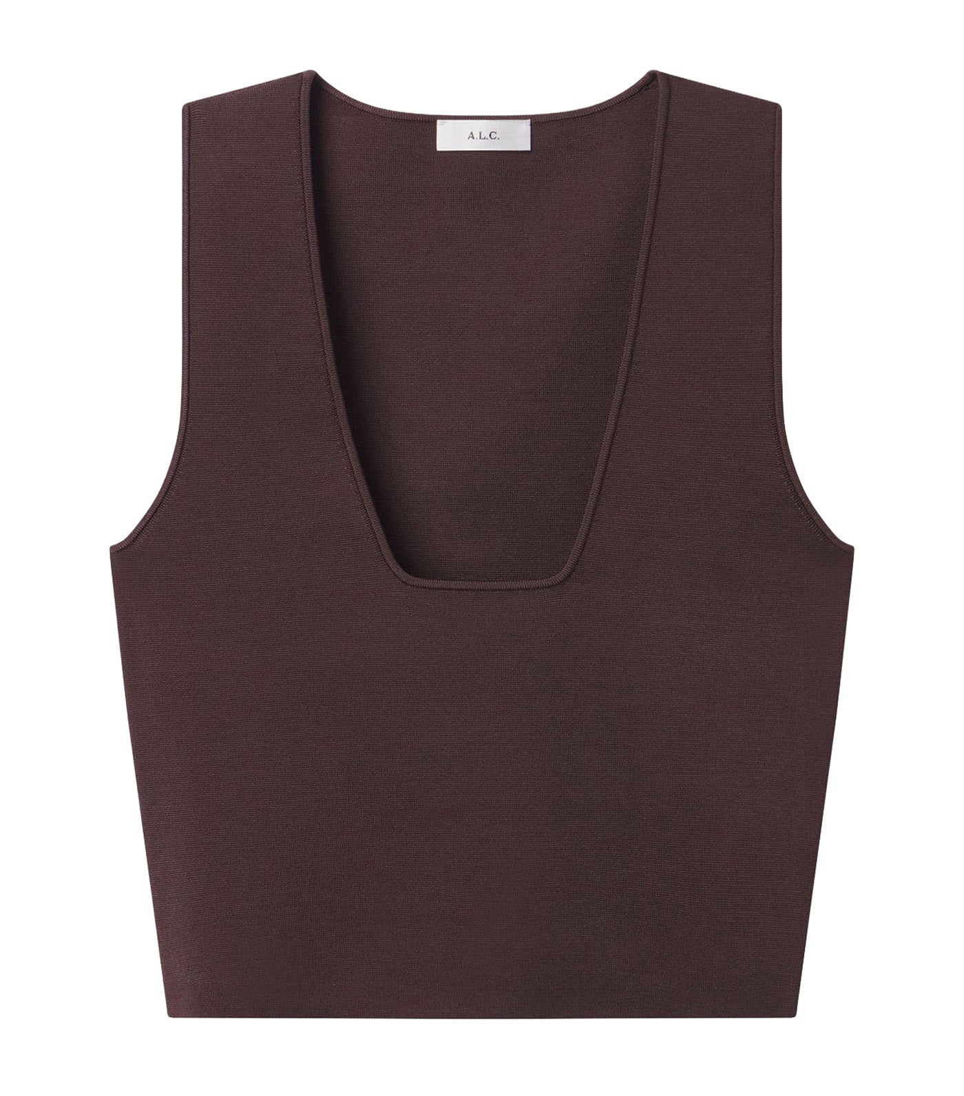 Sera Compact Knit Top Deepest Brown