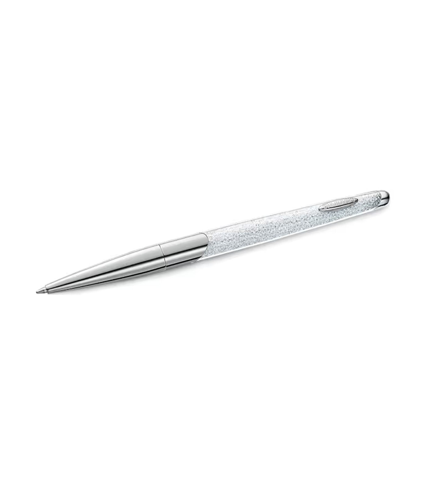 Crystalline Ballpoint Pen Chrome Plated Silver Tone