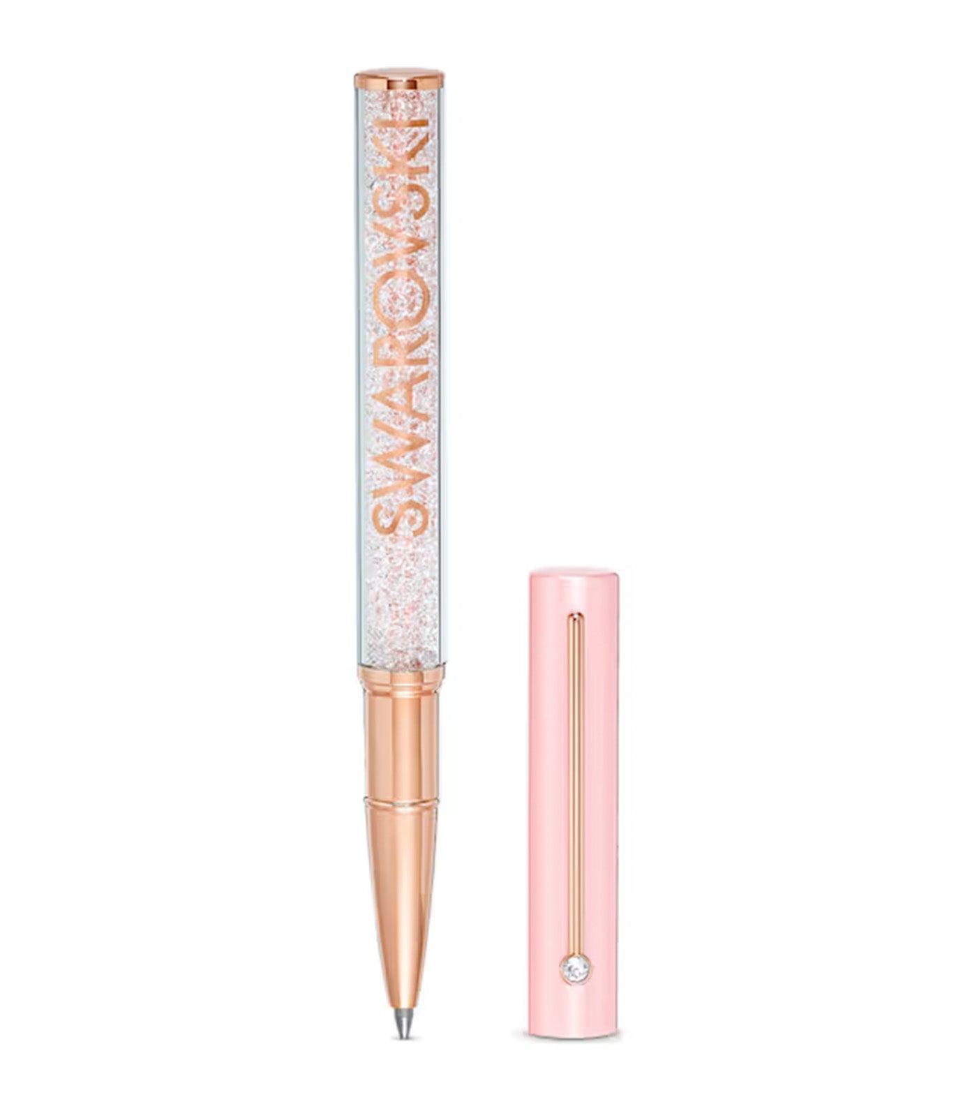 Crystalline Ballpoint Pen Pink Lacquered Rose Gold-Tone Plated Pink