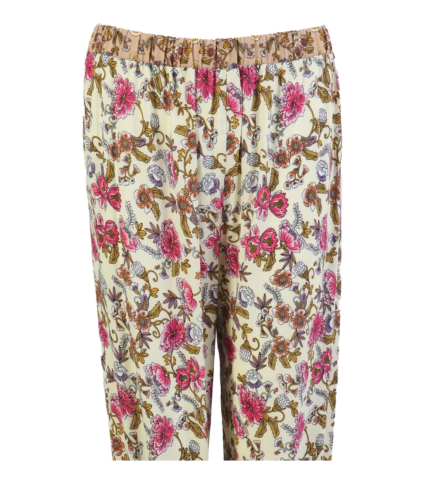 Lotus Resortwear Lanisa Multicolor Print Pants Beige